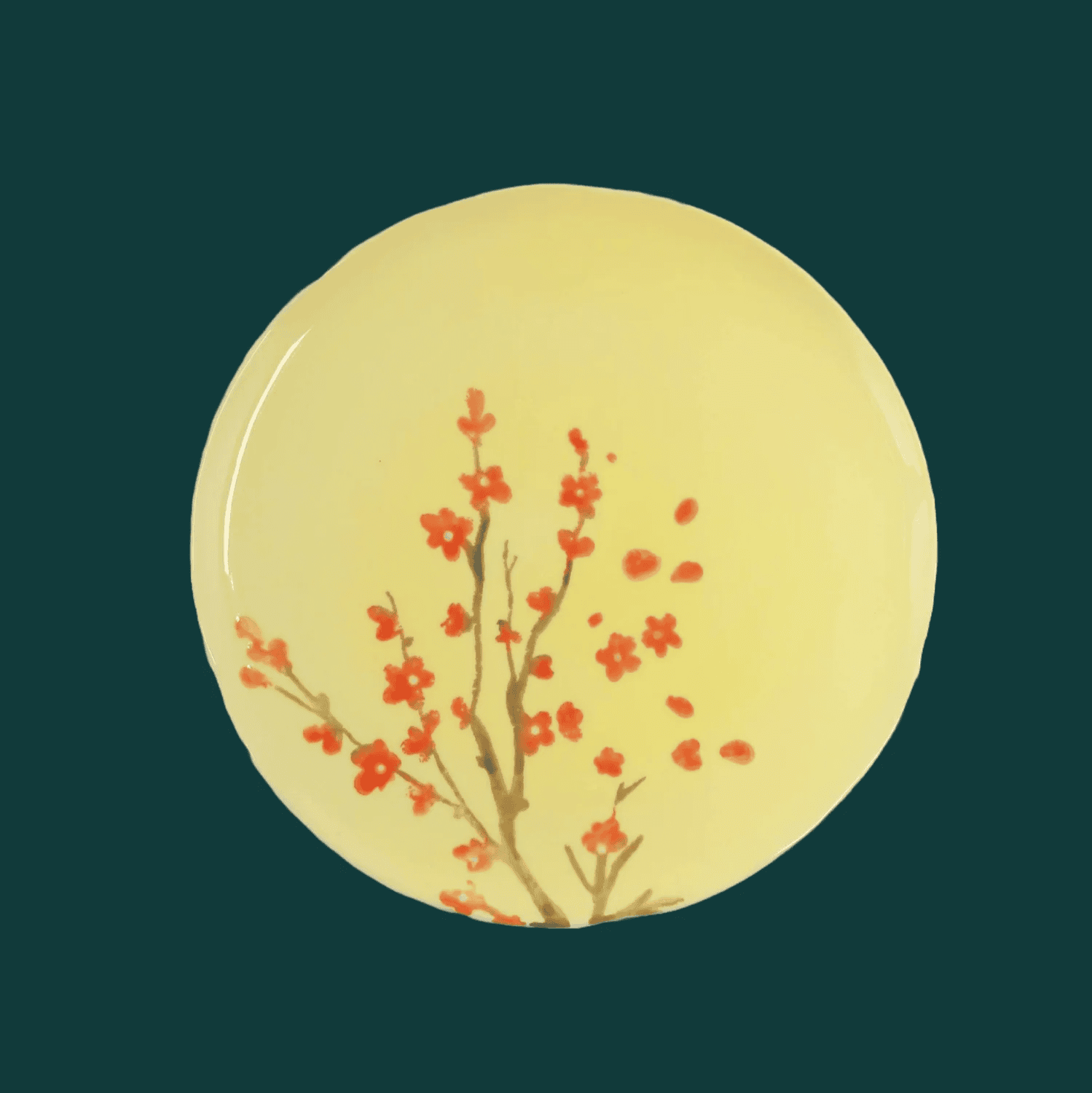 Teller Pfirsichblüte Zitronenfalter Ø 23 cm