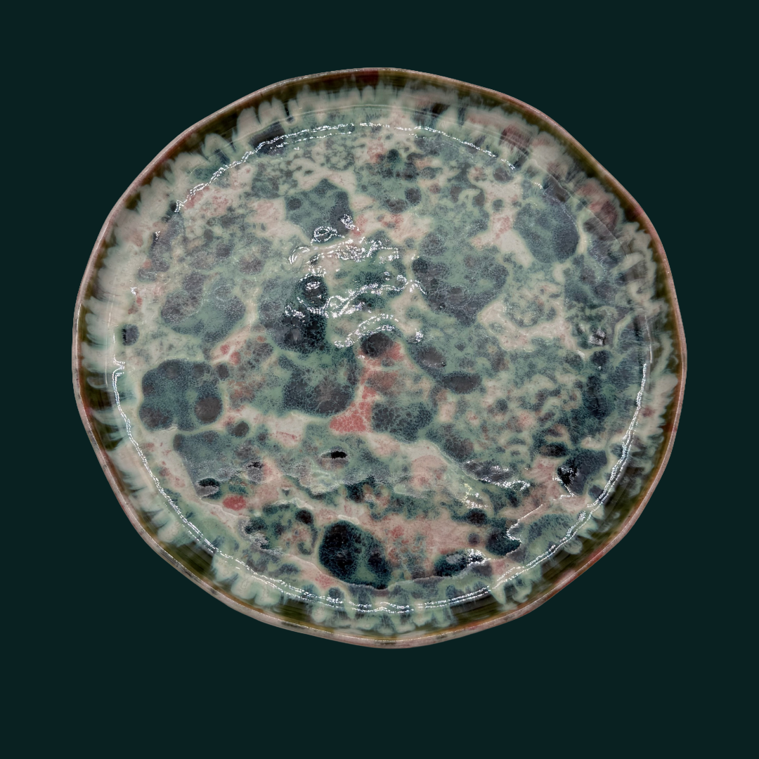 Steingut Teller Karl - Neue Flamme- 28cm, handgemacht & feuerfest