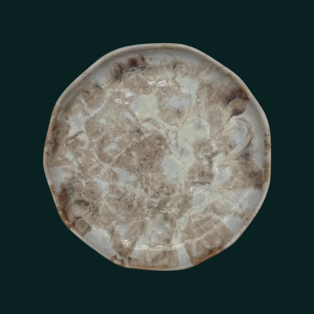 Steingut Teller Karl - Caramella - 28cm, handgemacht & feuerfest