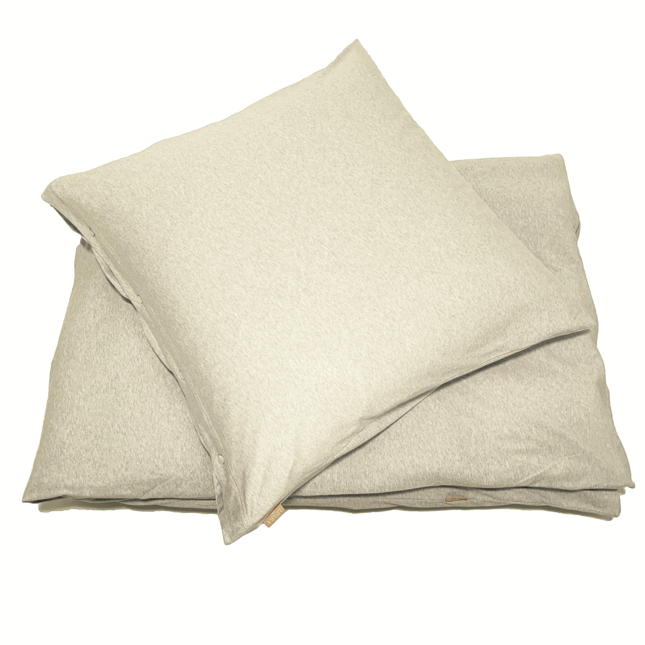 Jersey-Bettwäsche himmlische Nächte - beige nude-melange 200X200 und 2x 80X80