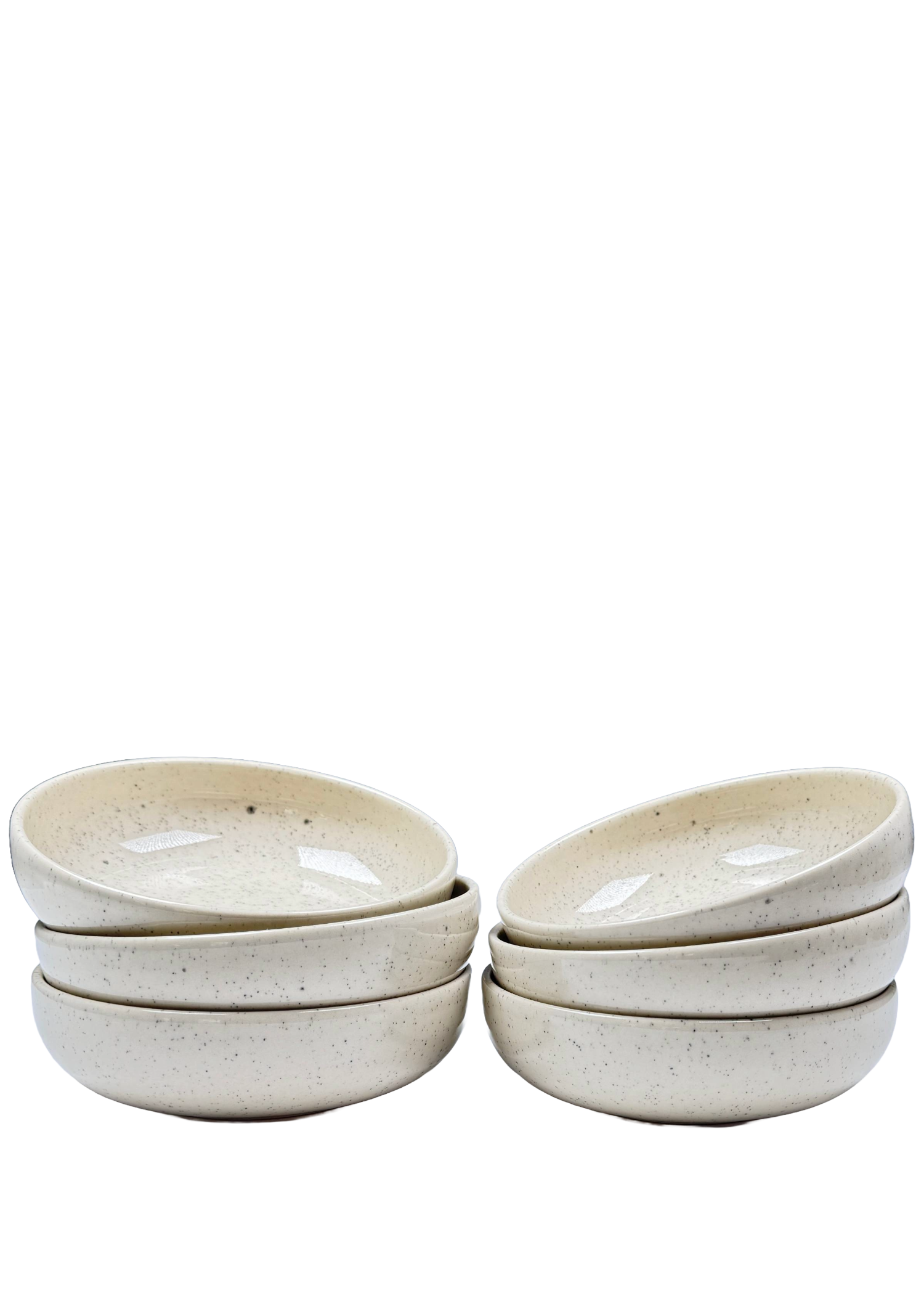 6-er Set Bowl Dorle - creme gesprenkelt