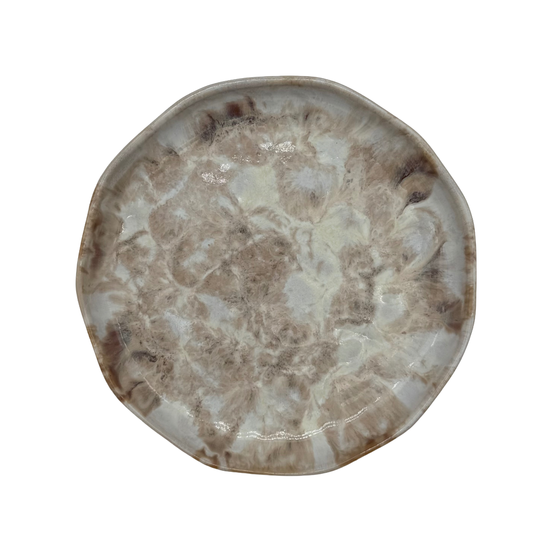 Steingut Teller Karl - Caramella - 28cm, handgemacht & feuerfest