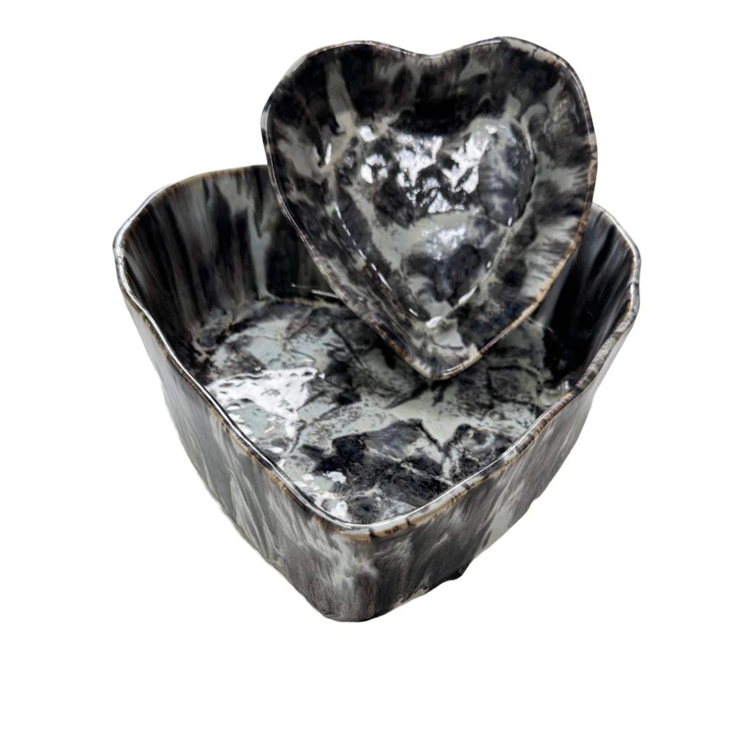 Herzschüssel große Liebe - kokette Marmorette