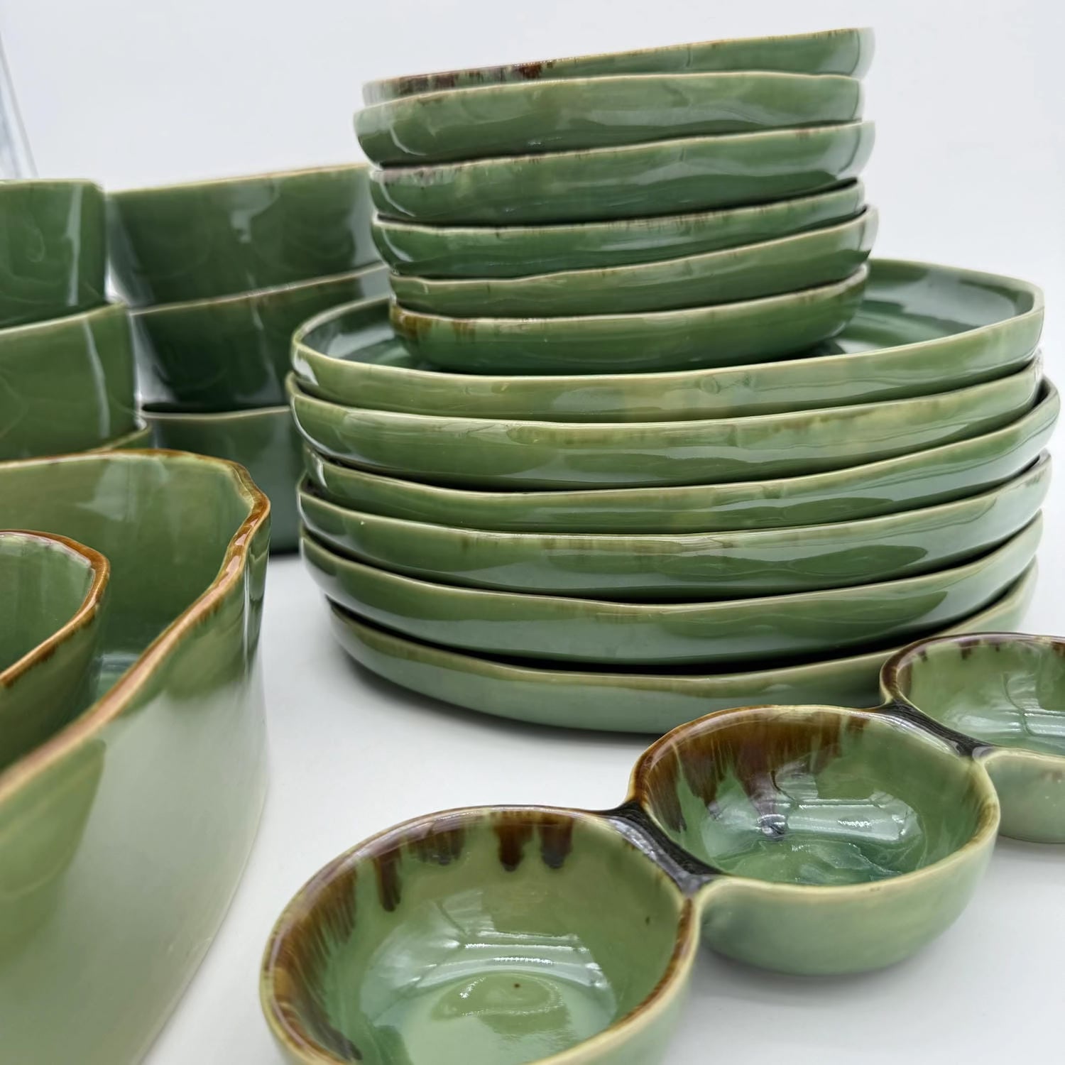 4-er Set Bowl dicke Hannah - Grüne Gundi