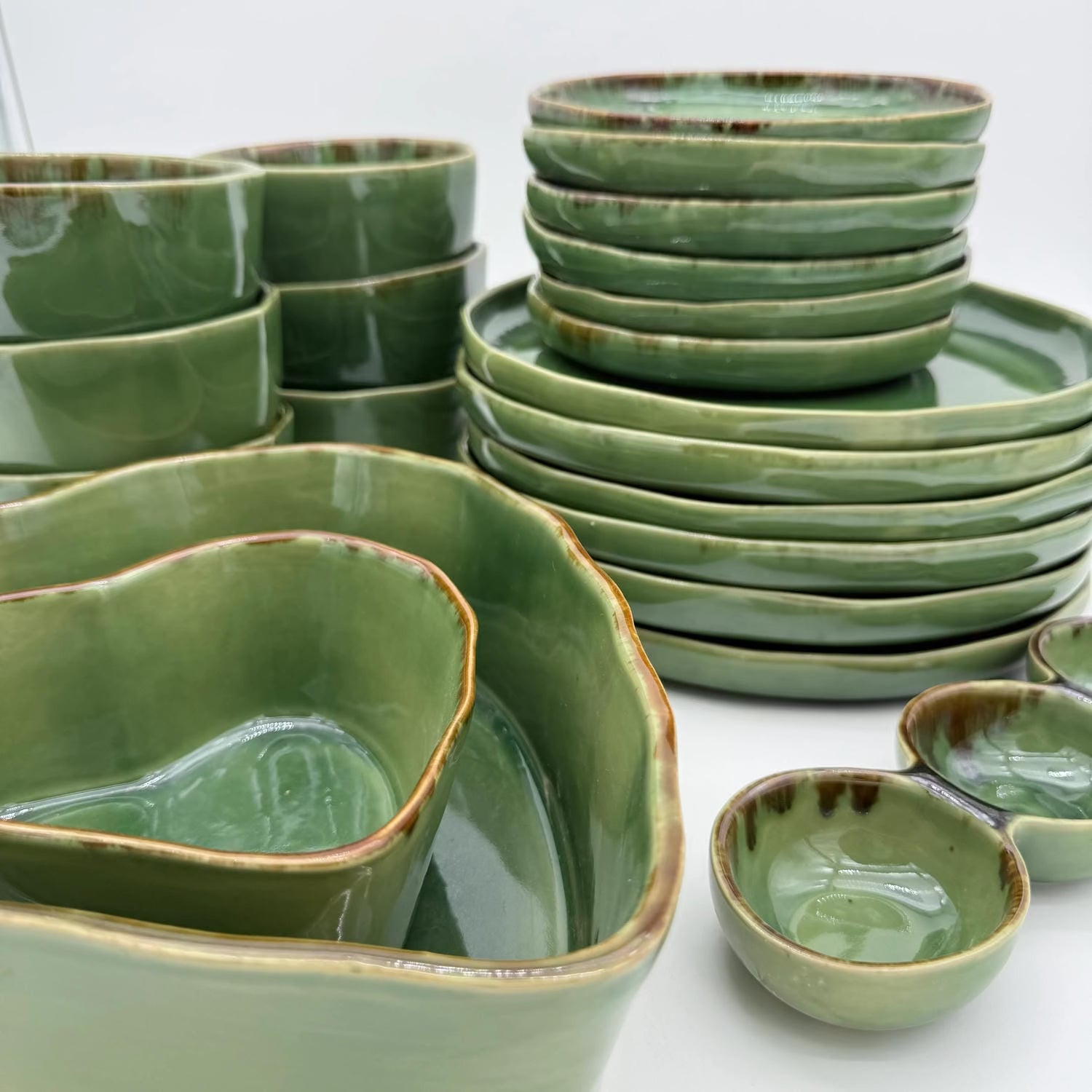 4-er Set Teller Karlchen - Grüne Gundi