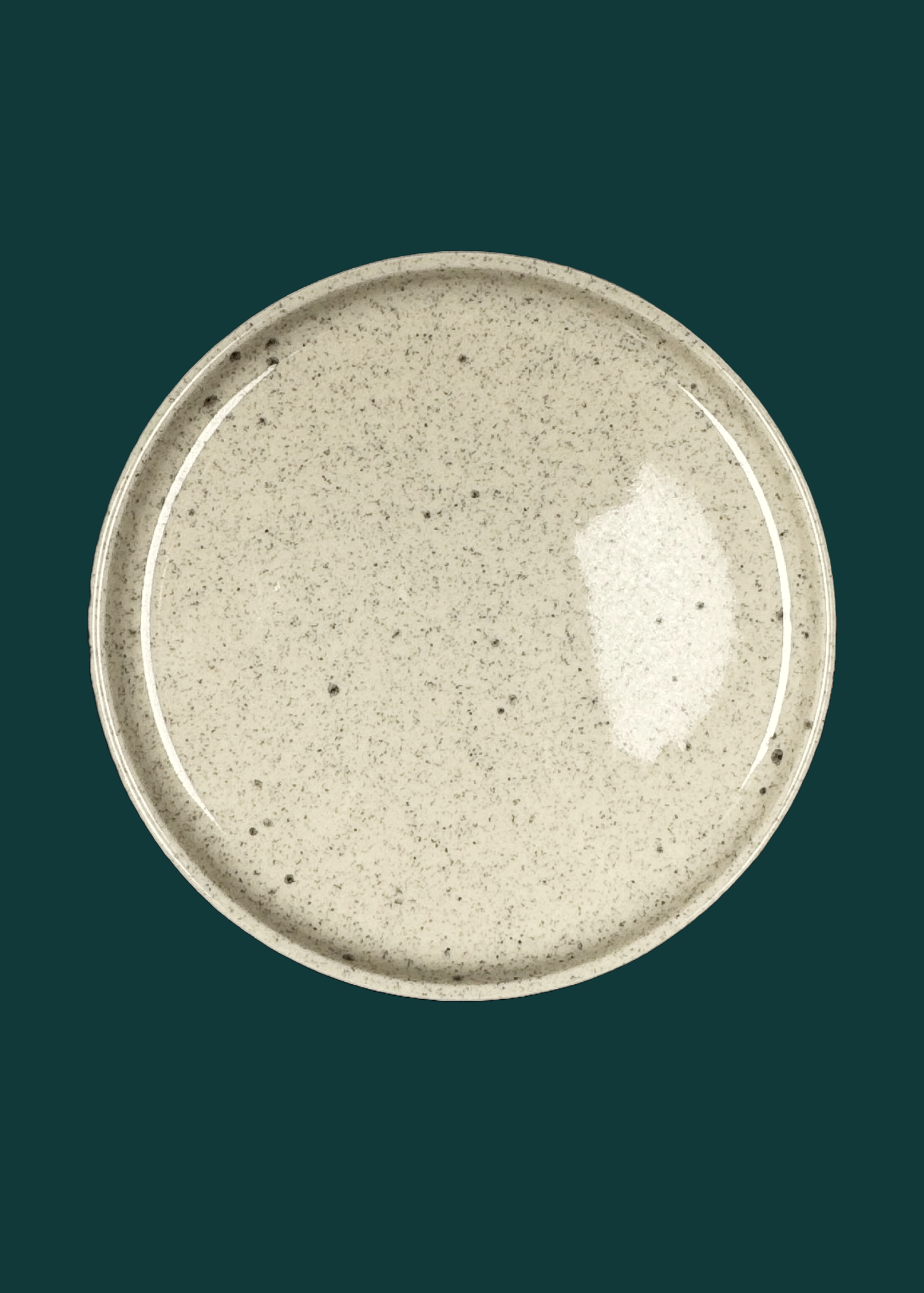 Teller Hans - creme gesprenkelt