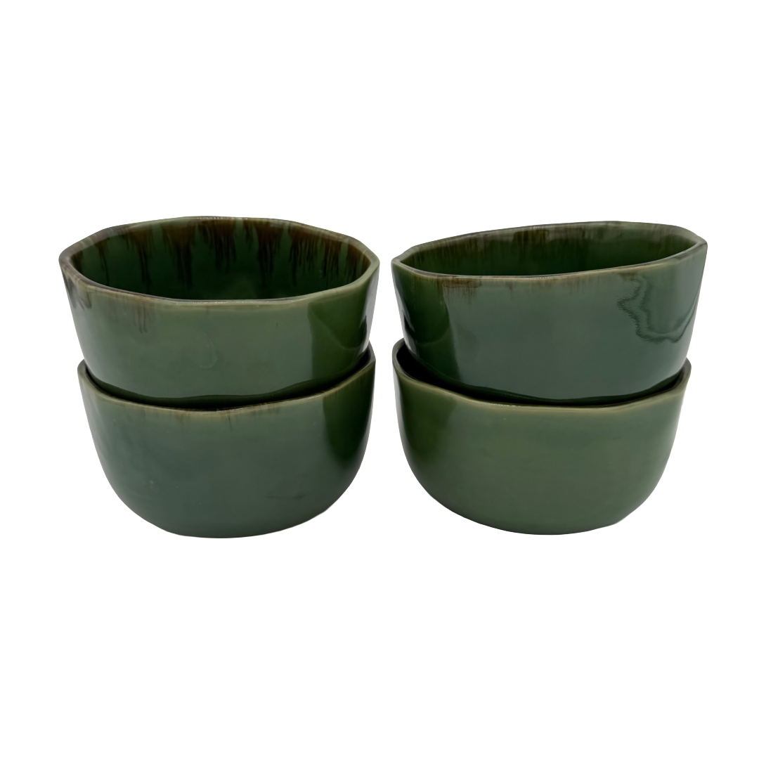 4-er Set Bowl dicke Hannah - Grüne Gundi