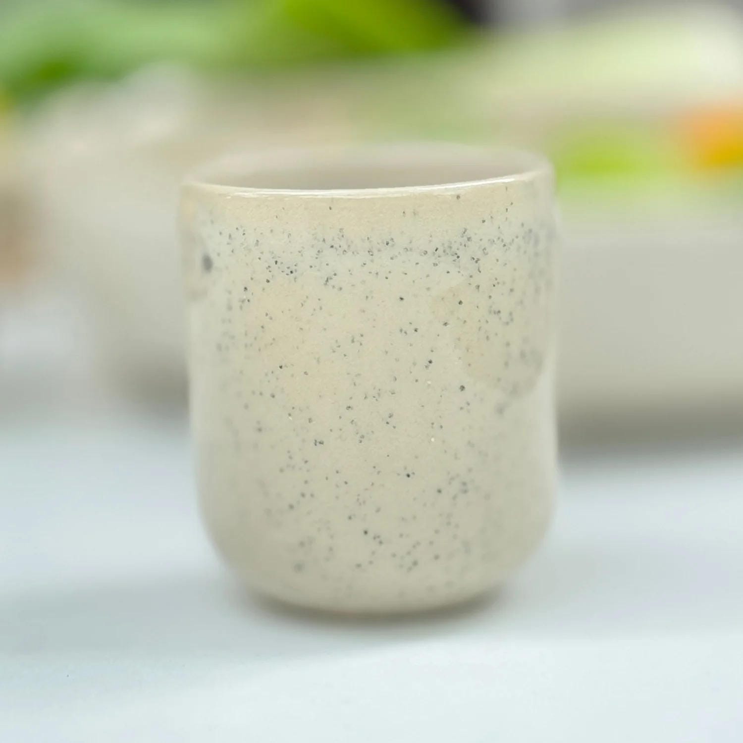 4-er Set Espressobecher Gunnar - creme gesprenkelt