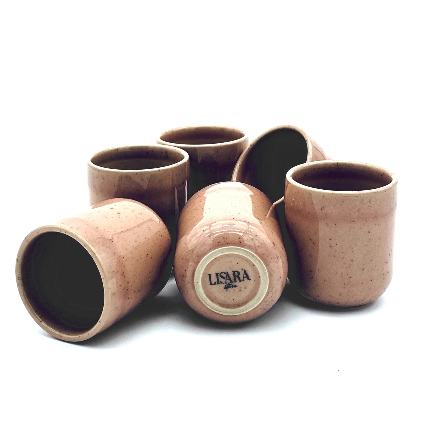 Espressobecher Gunnar-rosa gesprenkelt