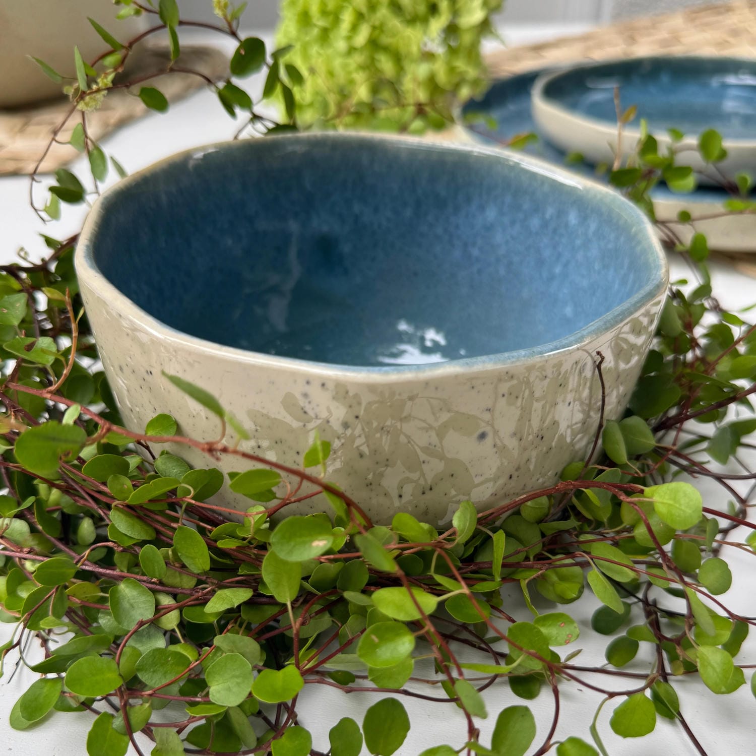 4-er Set Bowl dicke Hannah - Aqua