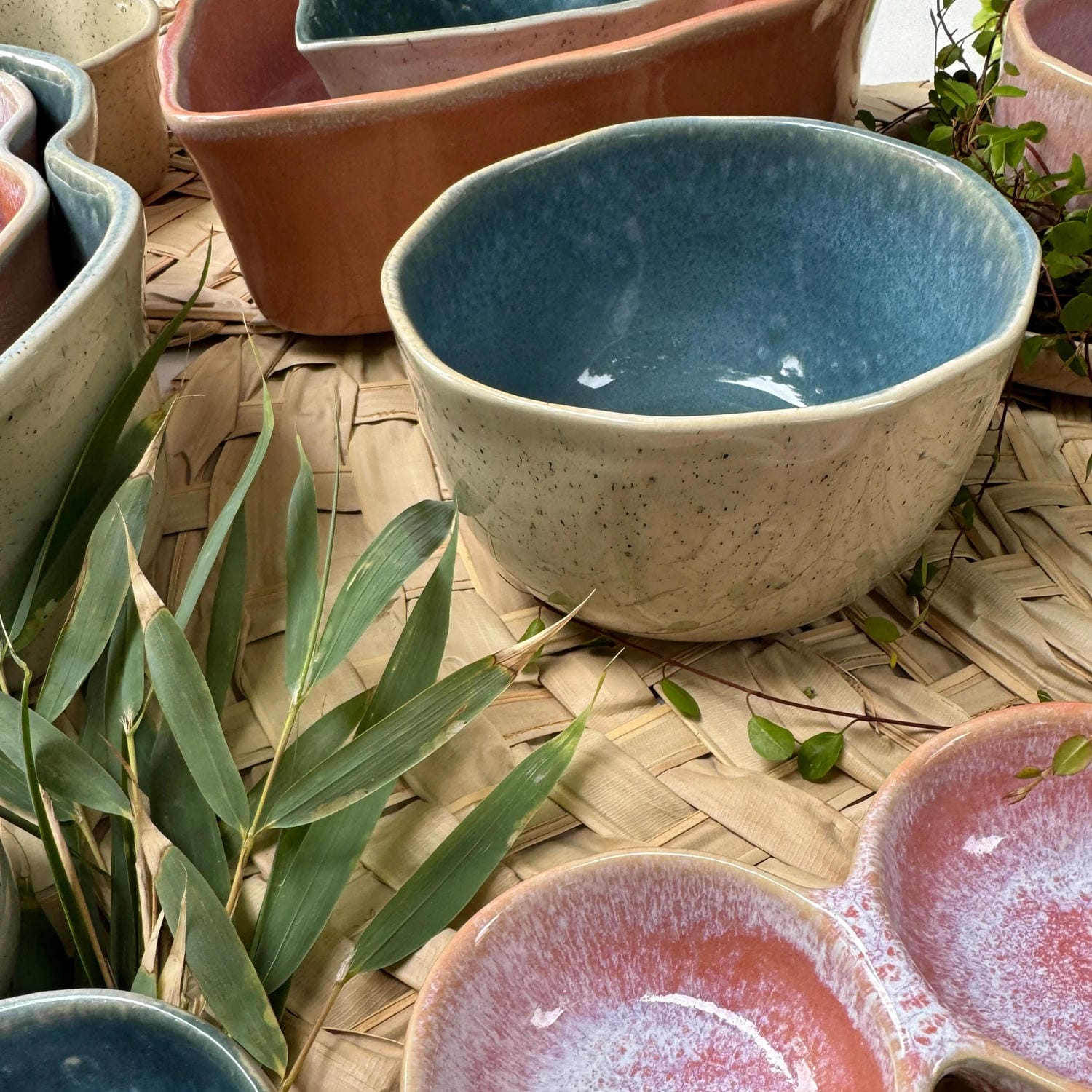 4-er Set Bowl dicke Hannah - Aqua