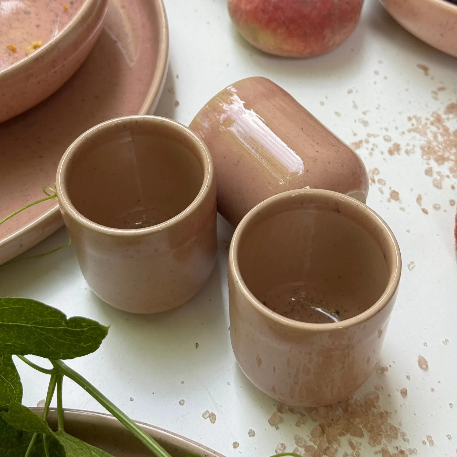 Espressobecher Gunnar-rosa gesprenkelt