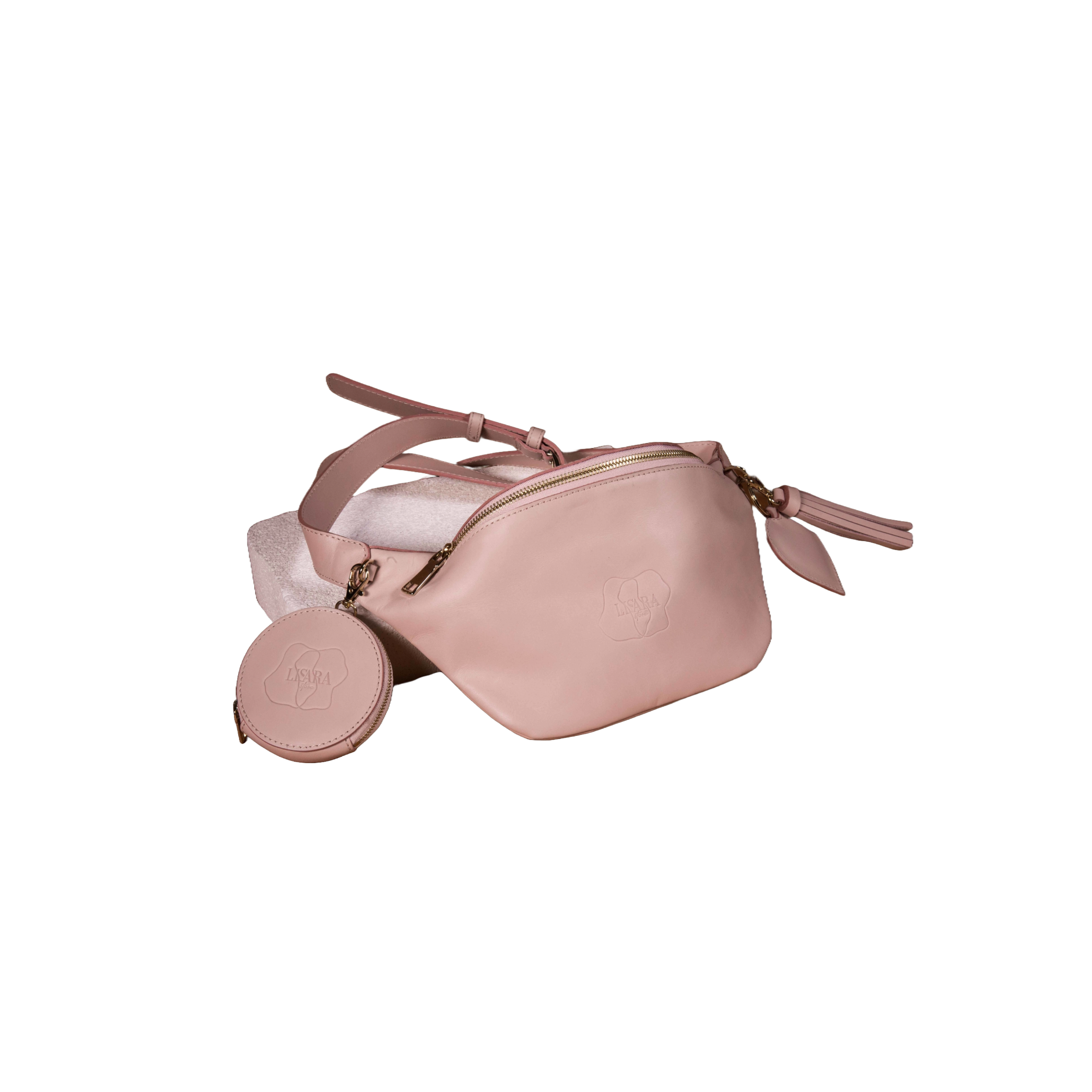 Tasche Kreuzundquer puder-rosé
