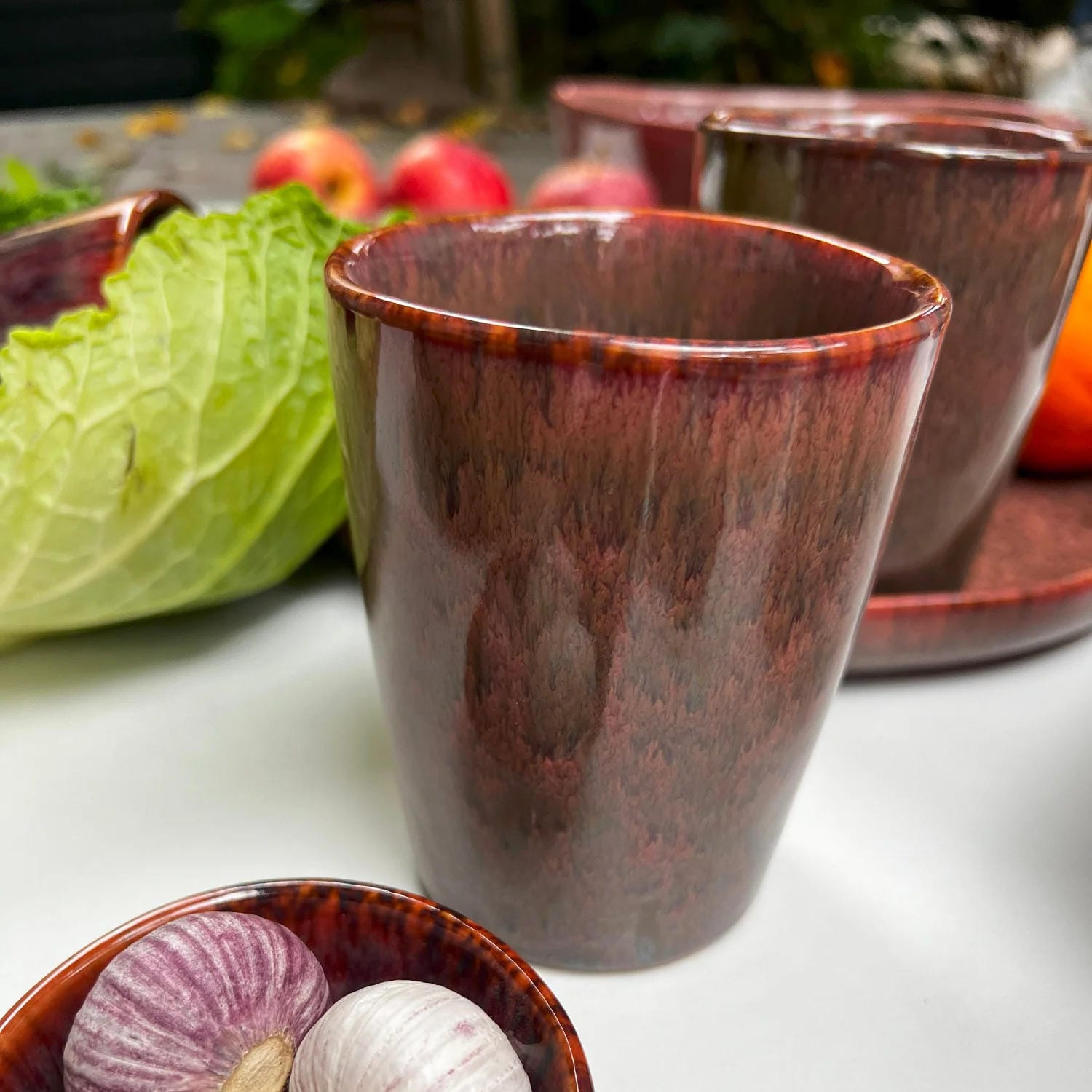 6-er Set Becher Willi - Pflaume