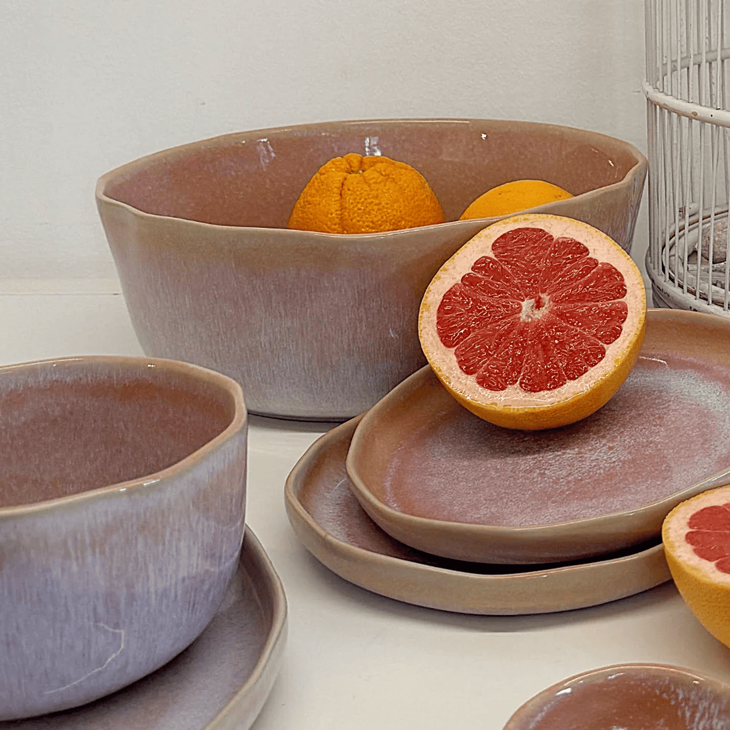 6-er Set Bowl dicke Hannah - Pomeranze