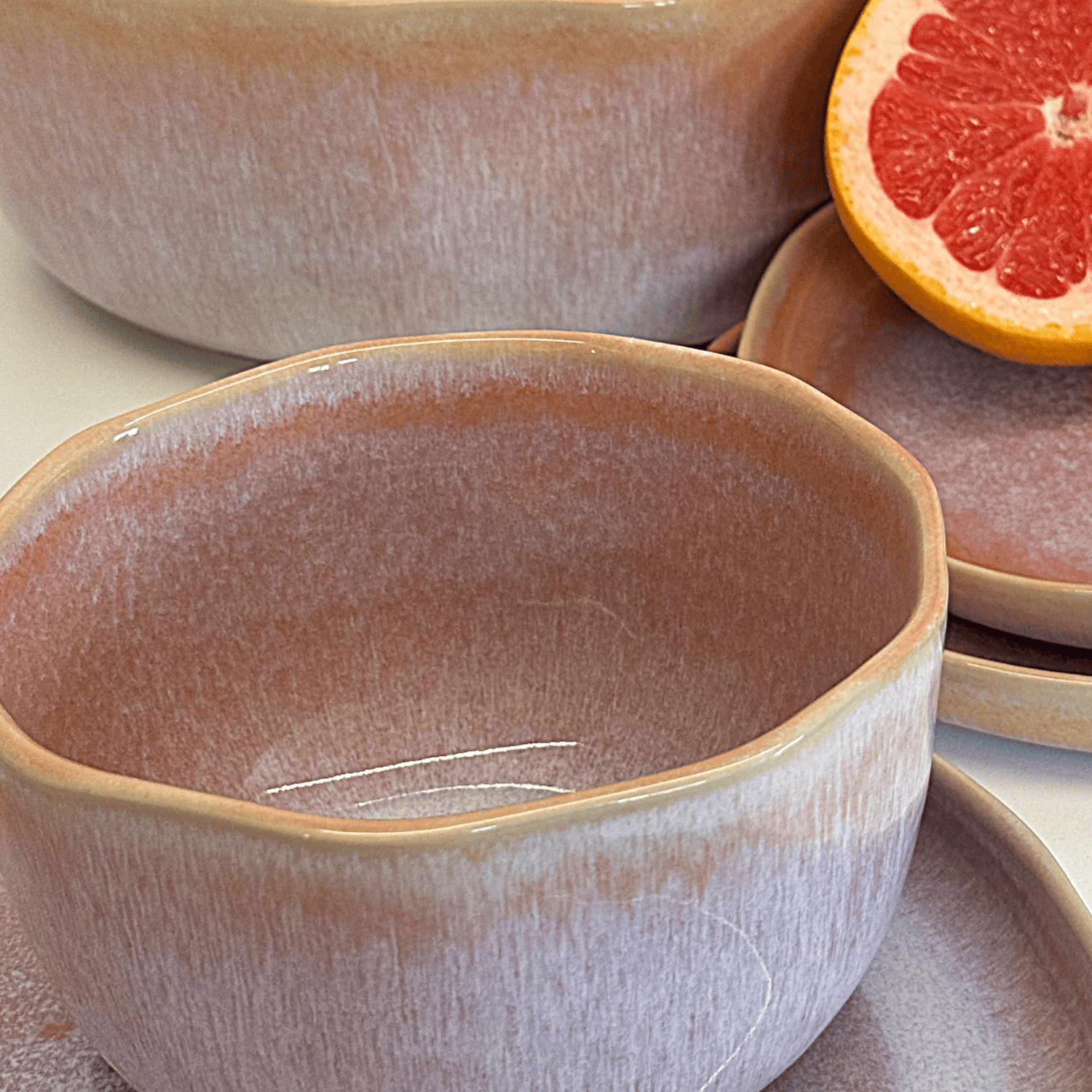 6-er Set Bowl dicke Hannah - Pomeranze