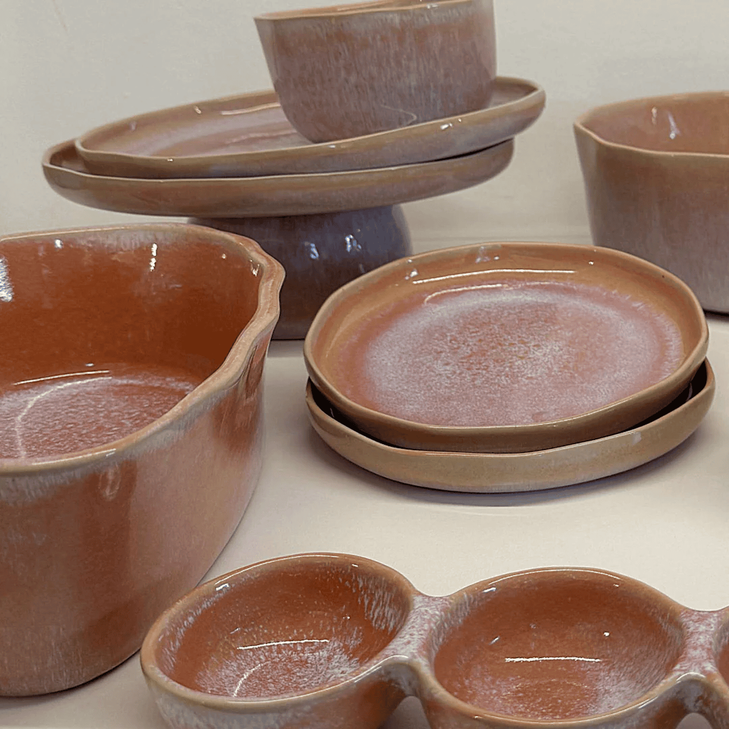 6-er Set Bowl dicke Hannah - Pomeranze