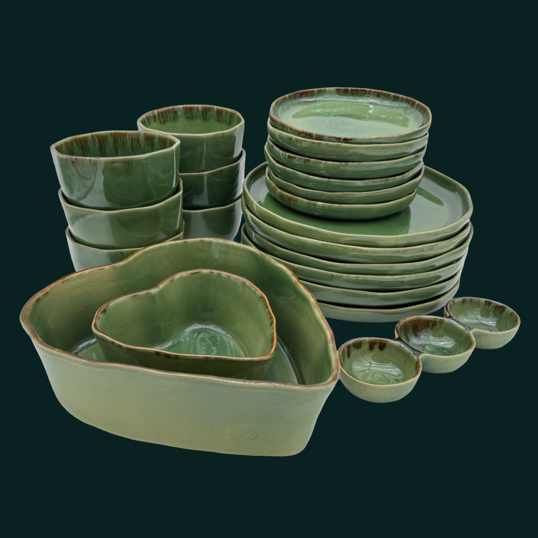 4-er Set Bowl dicke Hannah - Grüne Gundi