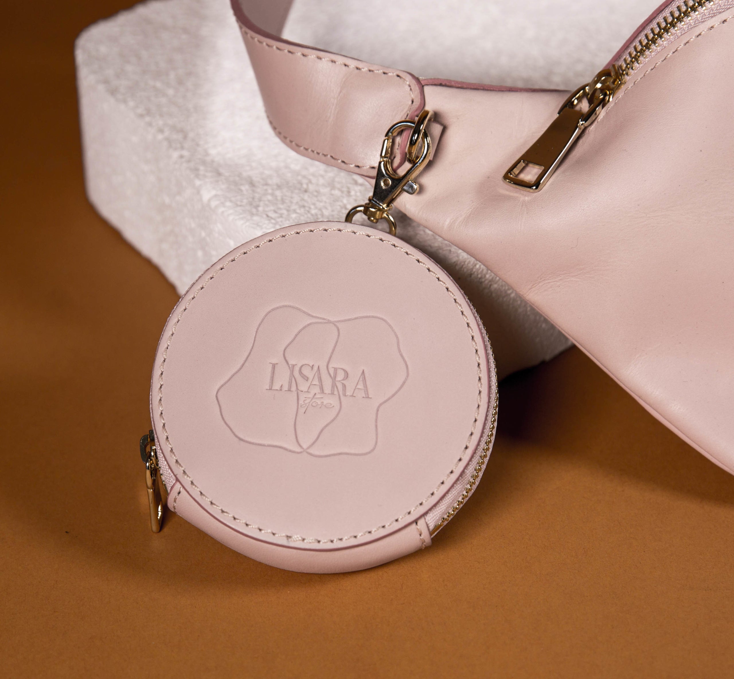 Tasche Kreuzundquer puder-rosé