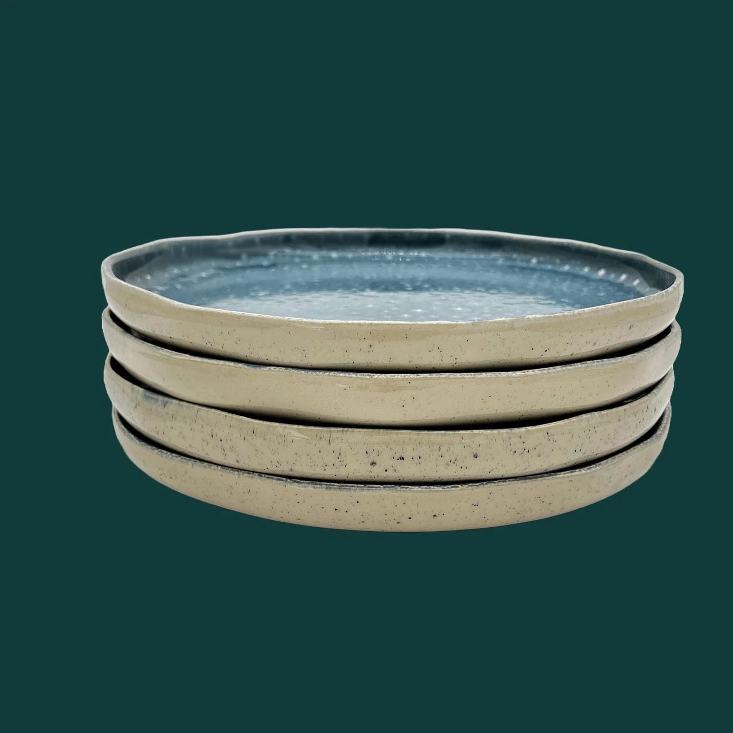 4-er Set Teller Karl - Aqua