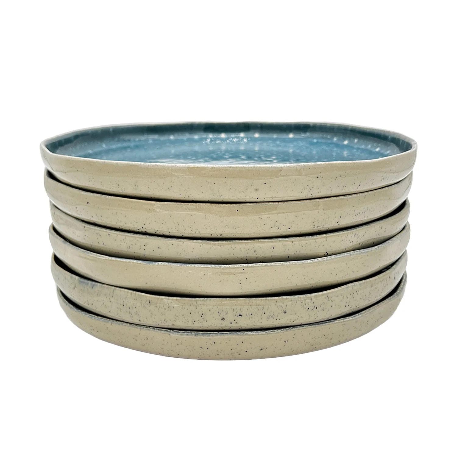 6-er Set Teller Karl - Aqua