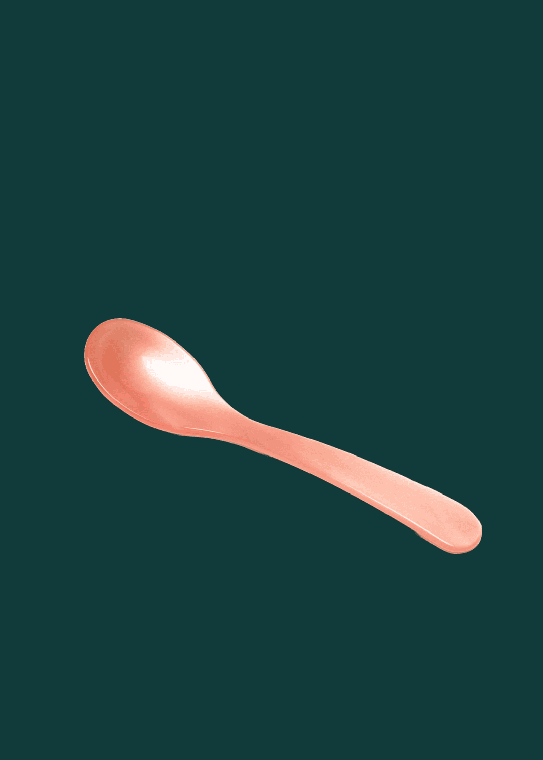 Eierlöffel aus Acrylglas aprikose