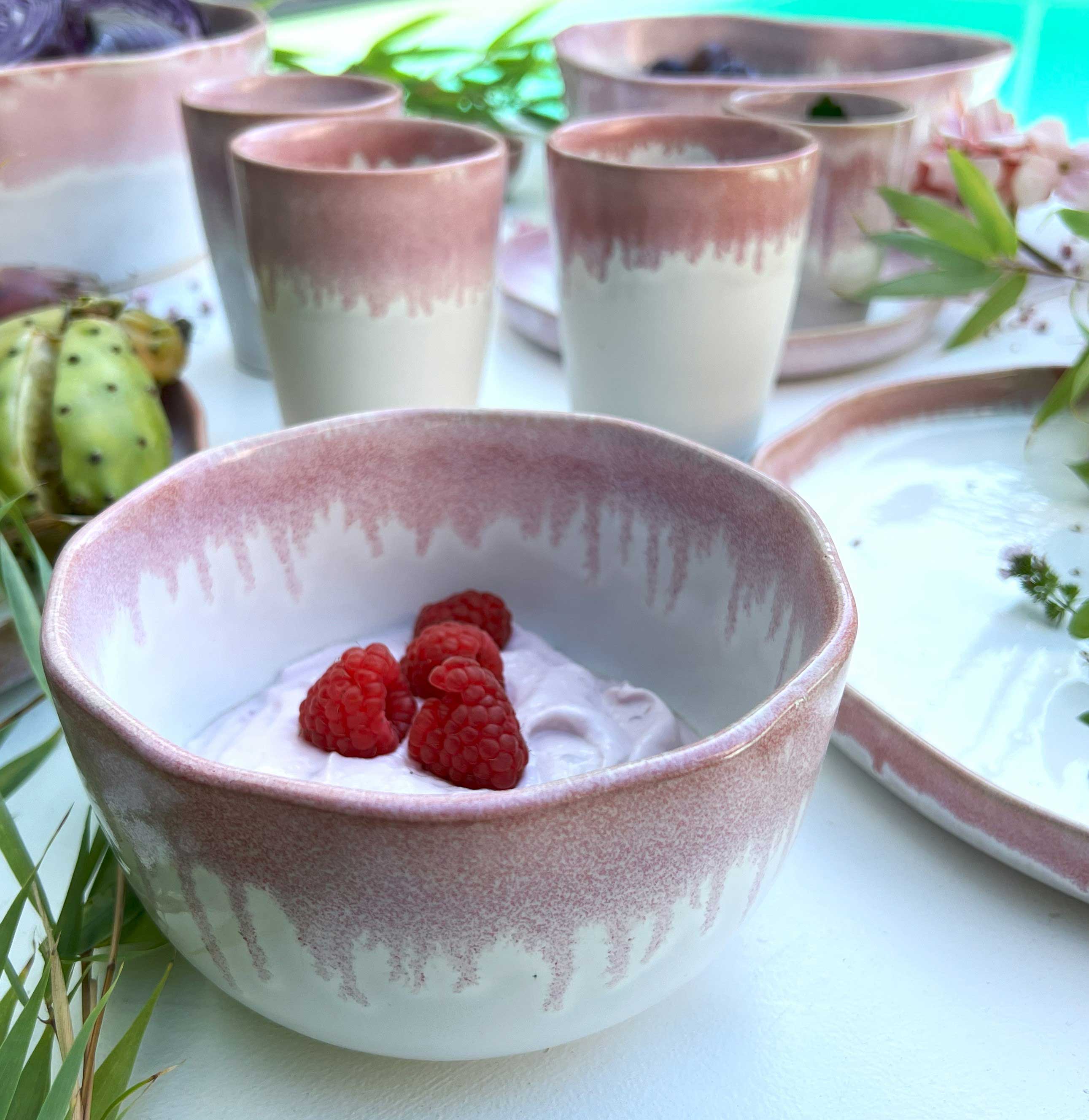 6-er Set Becher Willi - Himbeersahne
