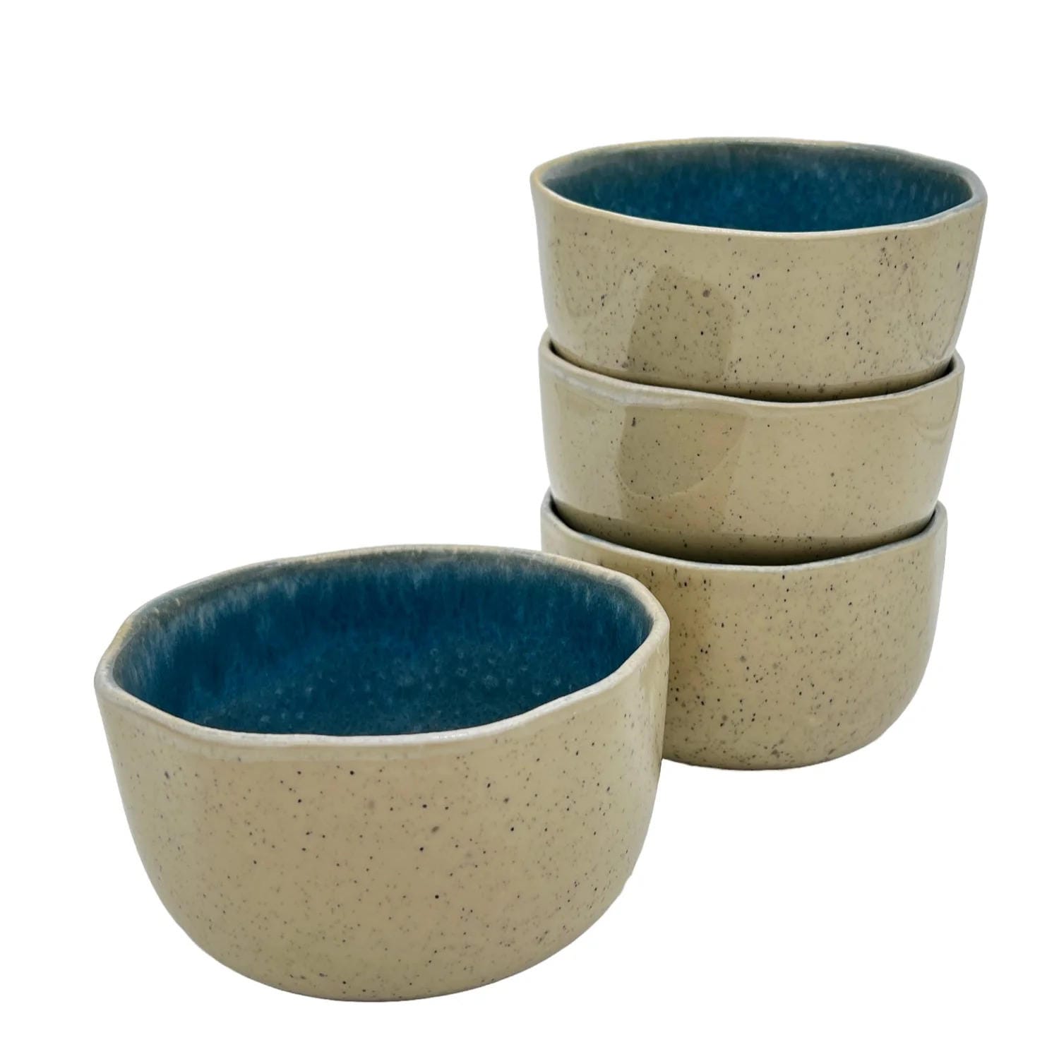4-er Set Bowl dicke Hannah - Aqua
