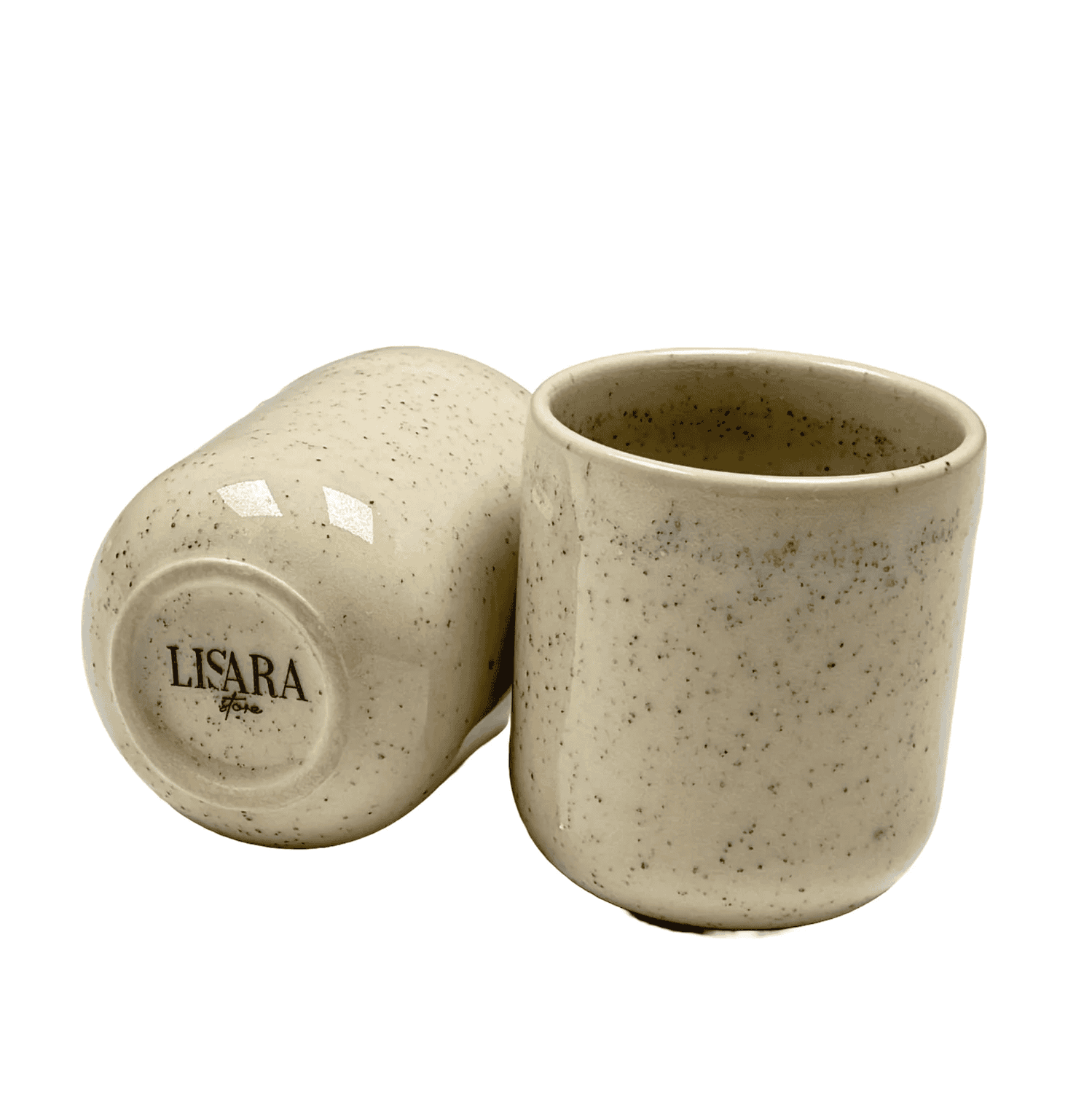 Espressobecher Gunnar - creme gesprenkelt