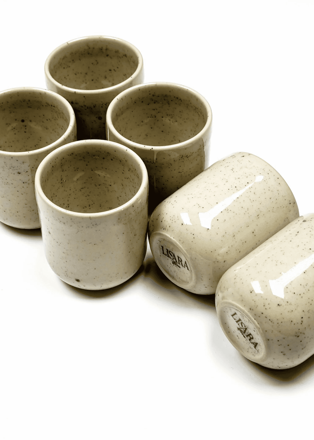 31-teiliges Set creme gesprenkelt