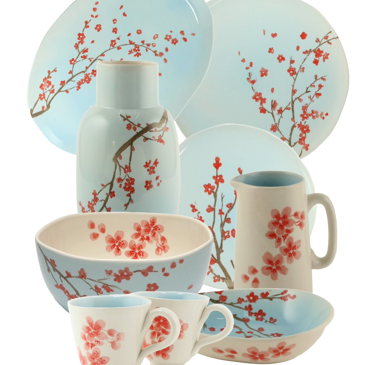 Teller Pfirsichblüte Himmelblau Ø 29 cm