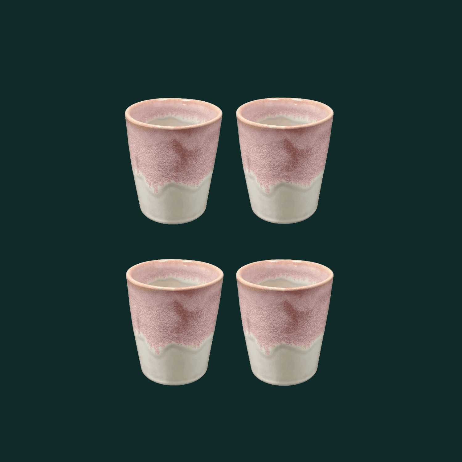 4-er Set Becher Willi - Himbeersahne