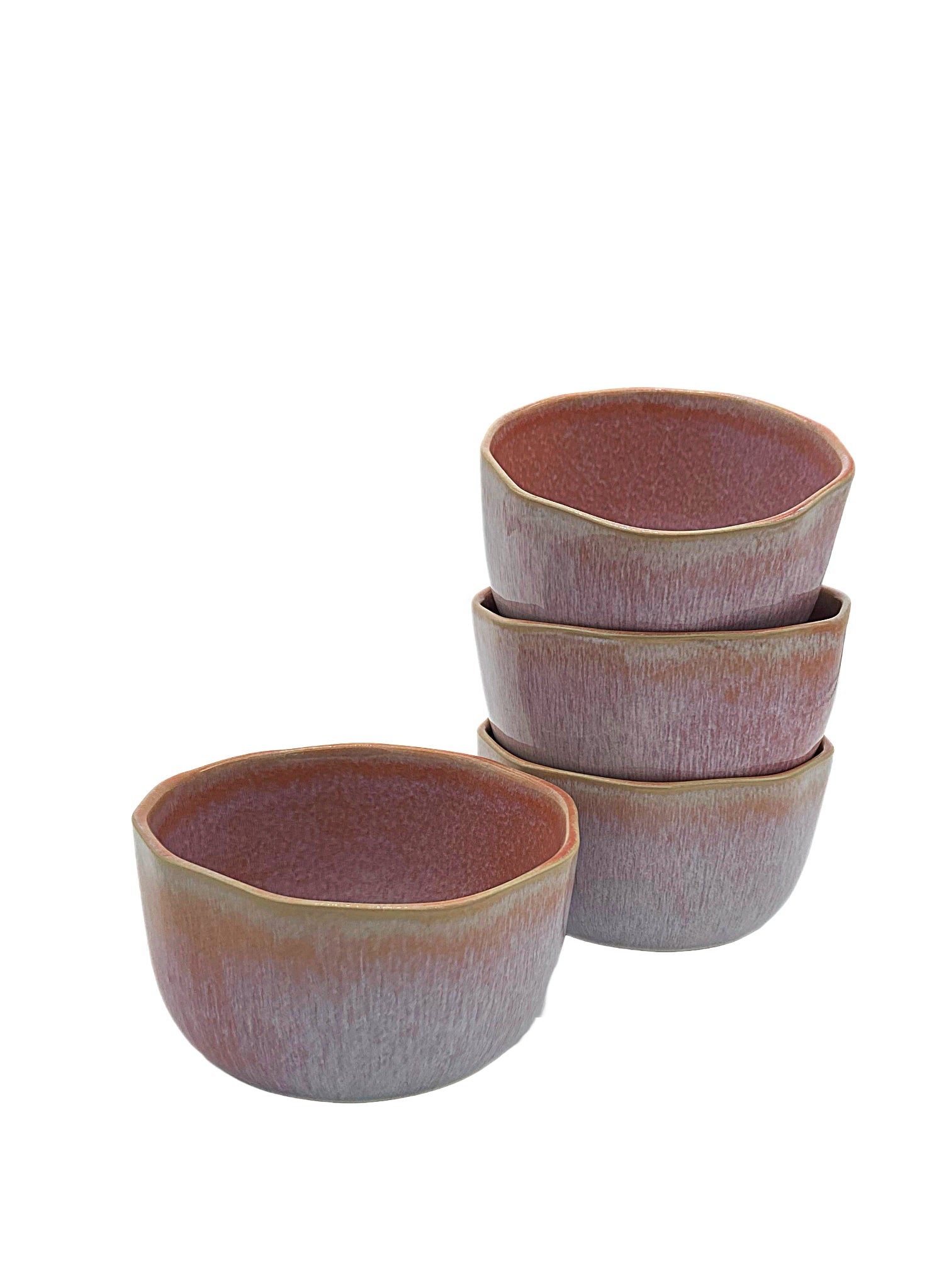 4-er Set Bowl dicke Hannah - Pomeranze