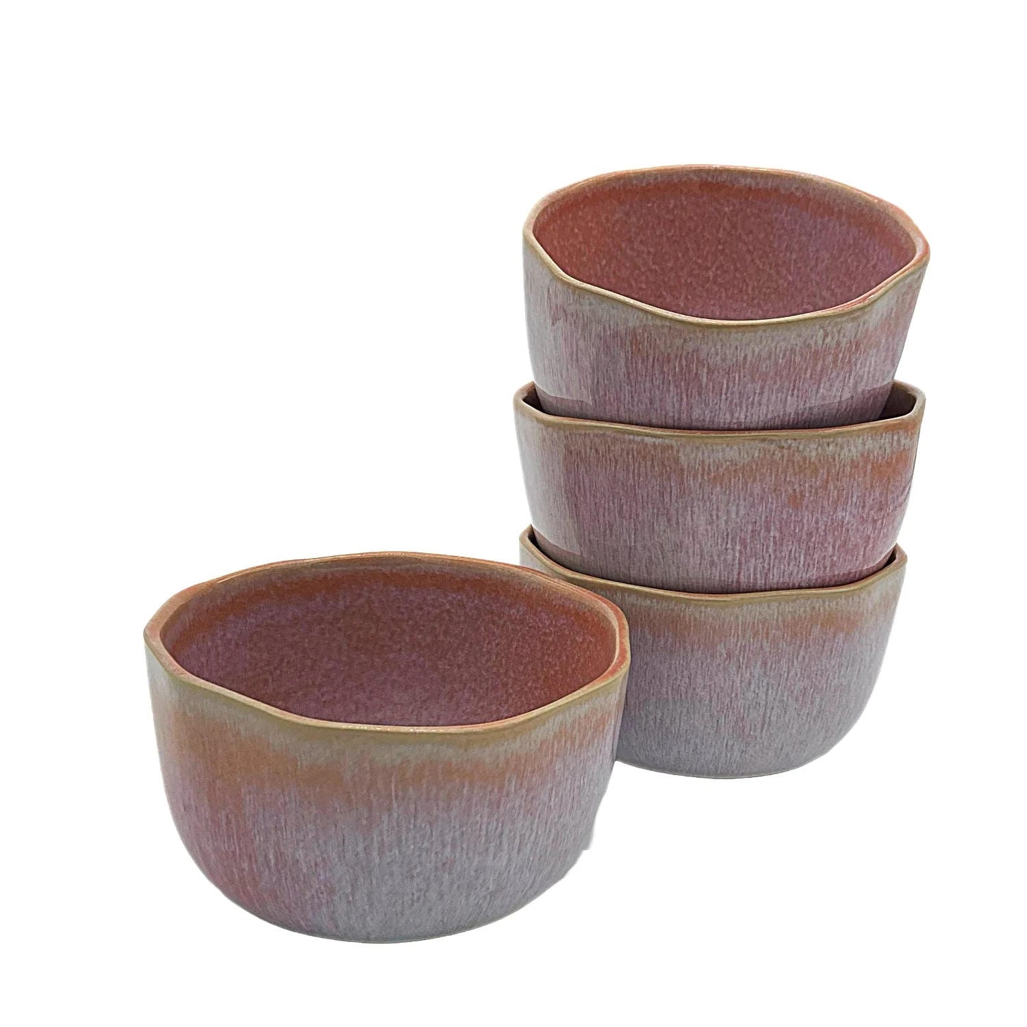 4-er Set Bowl dicke Hannah - Pomeranze