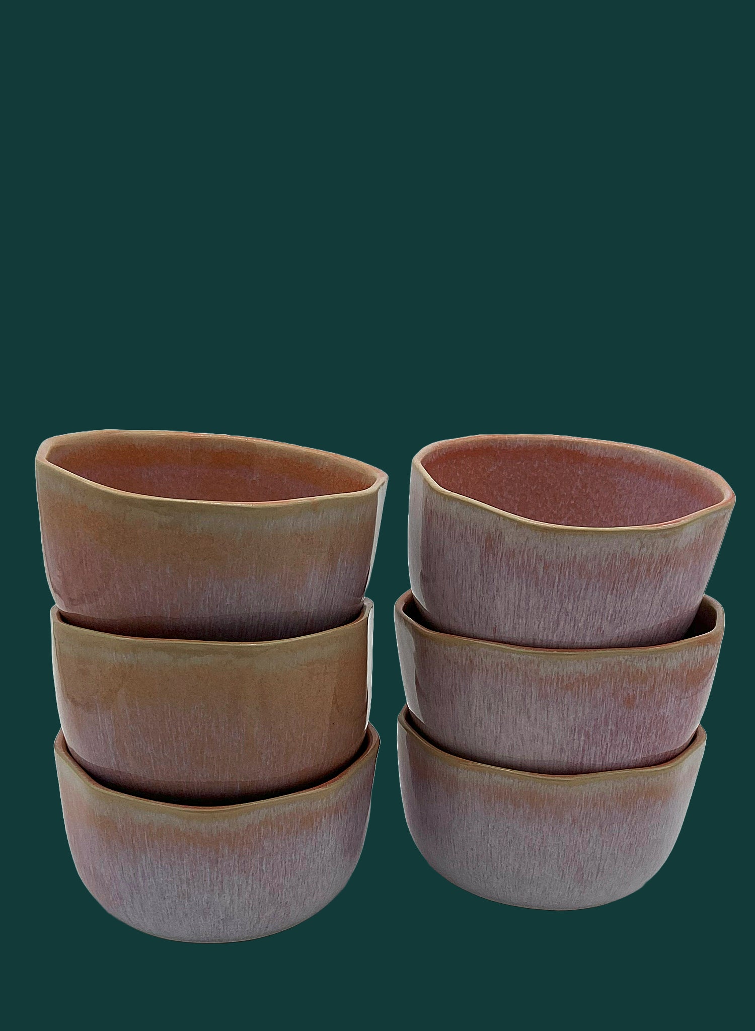 6-er Set Bowl dicke Hannah - Pomeranze
