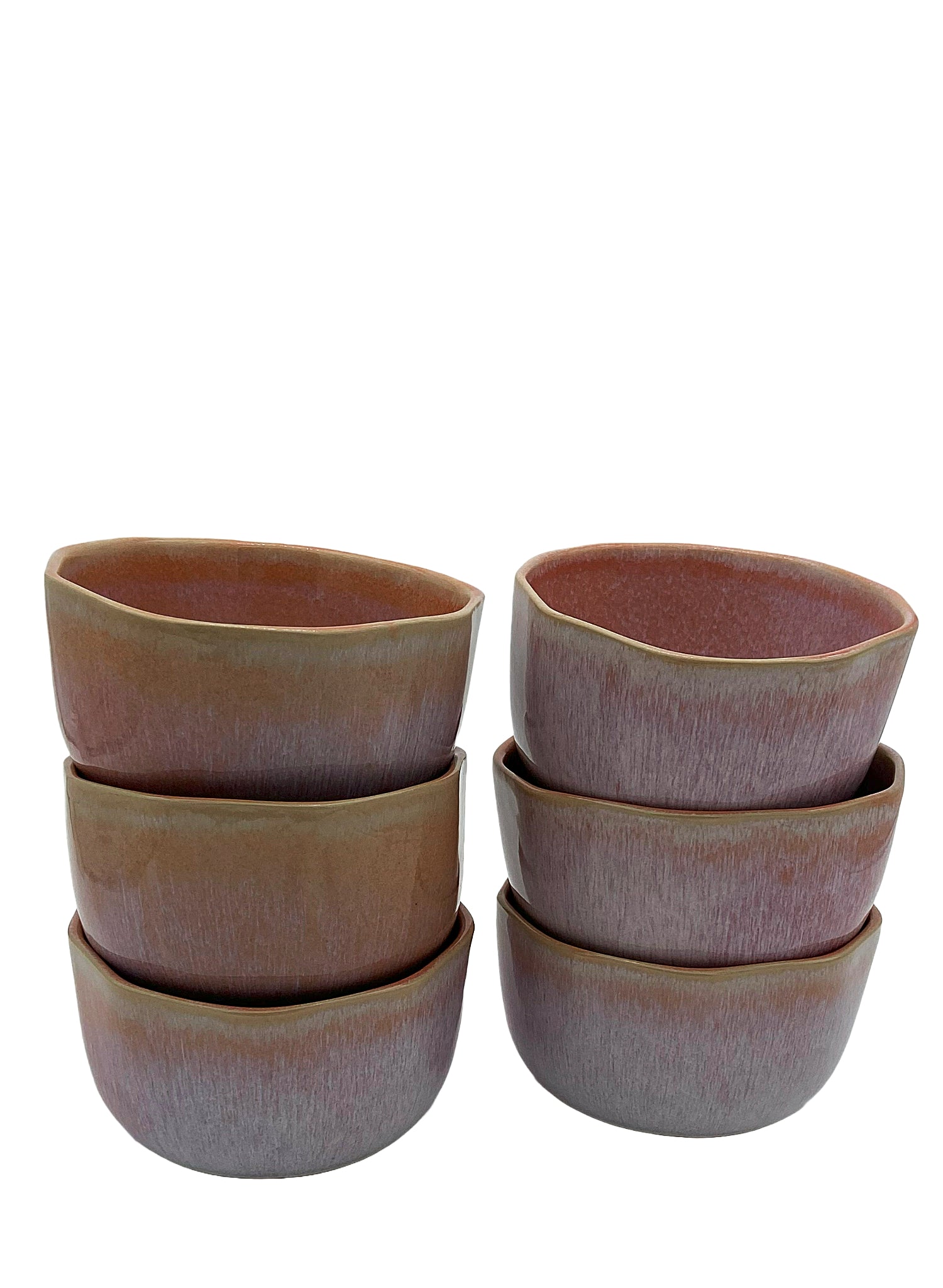 6-er Set Bowl dicke Hannah - Pomeranze