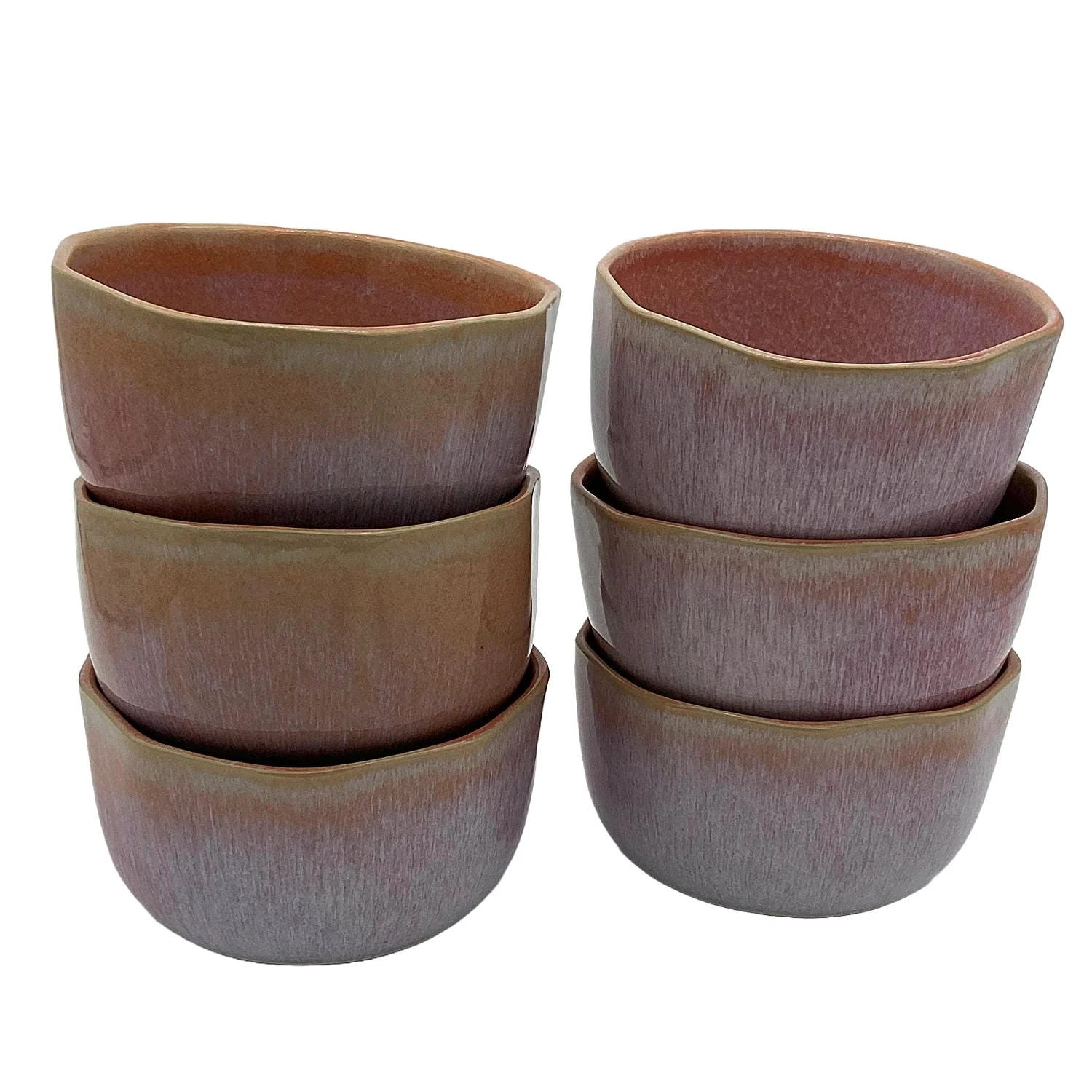 6-er Set Bowl dicke Hannah - Pomeranze
