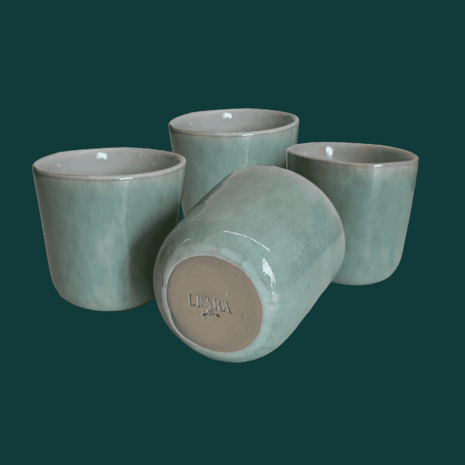Becher 4-er Set Hilde - immergrün