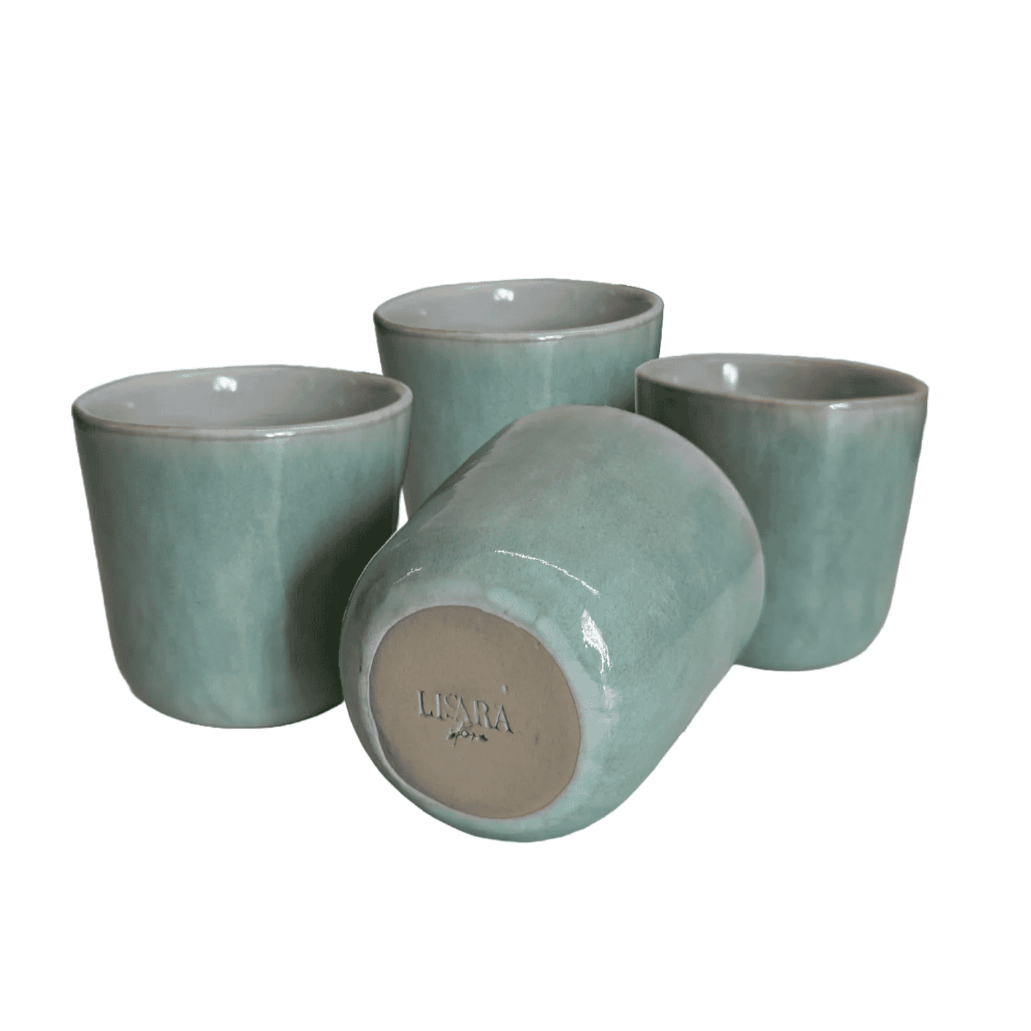 Becher 4-er Set Hilde - immergrün