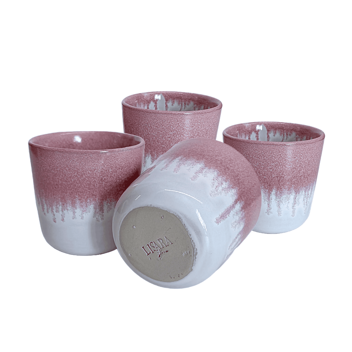 Becher 4-er Set Hilde - himbeersahne