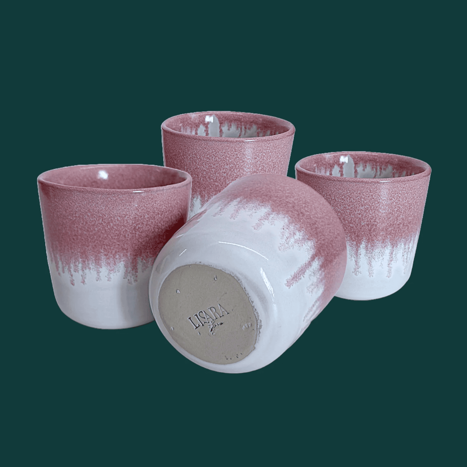 Becher 4-er Set Hilde - himbeersahne