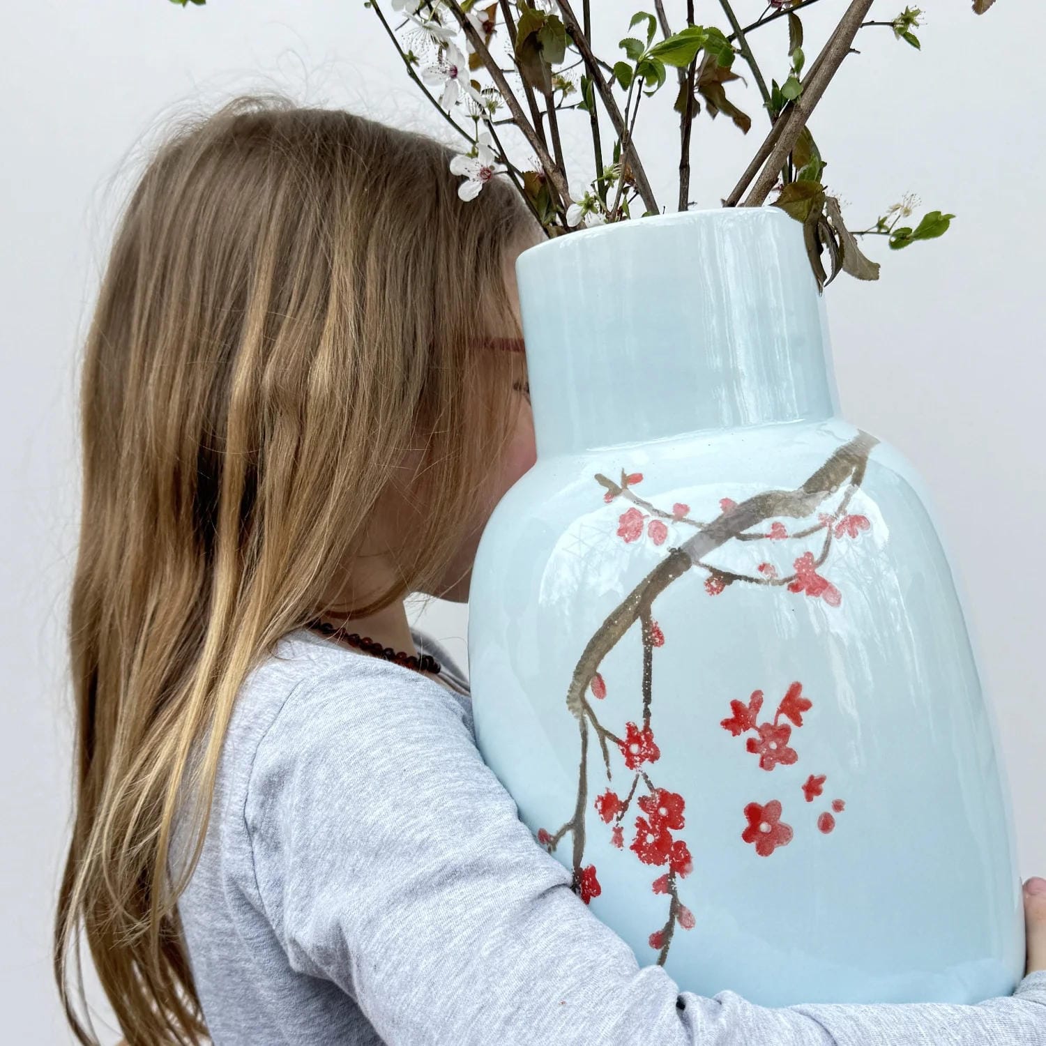 Schüssel Pfirsichblüte Himmelblau