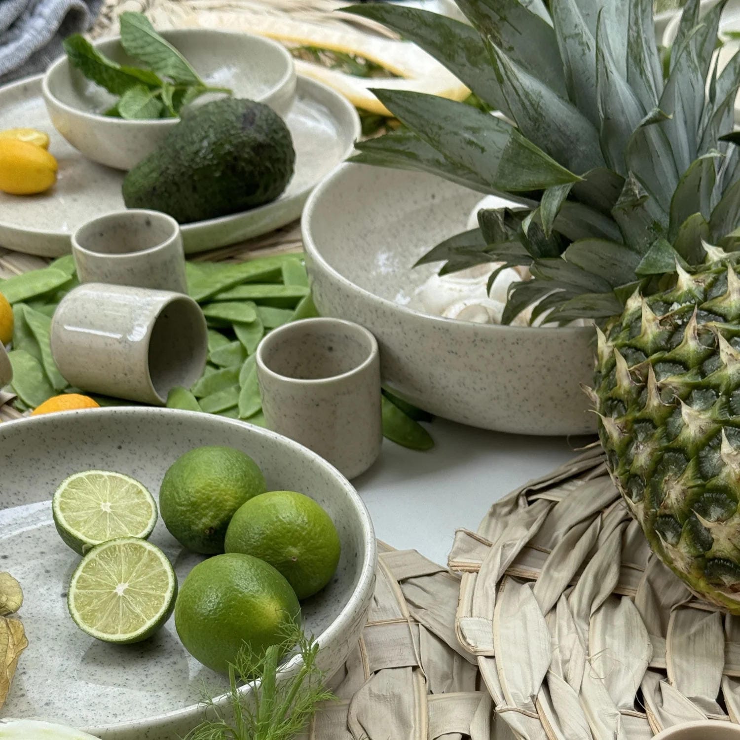 Bowl Dorle - creme gesprenkelt