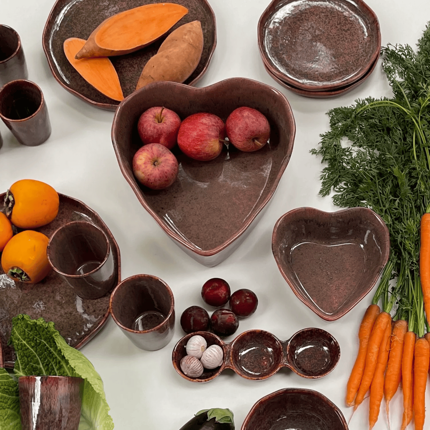 Herzschüssel große Liebe - Pflaume