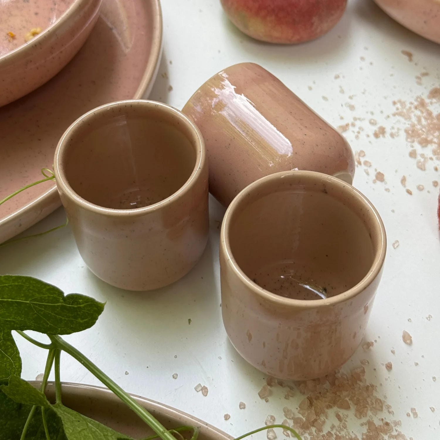 Espressobecher Gunnar-rosa gesprenkelt