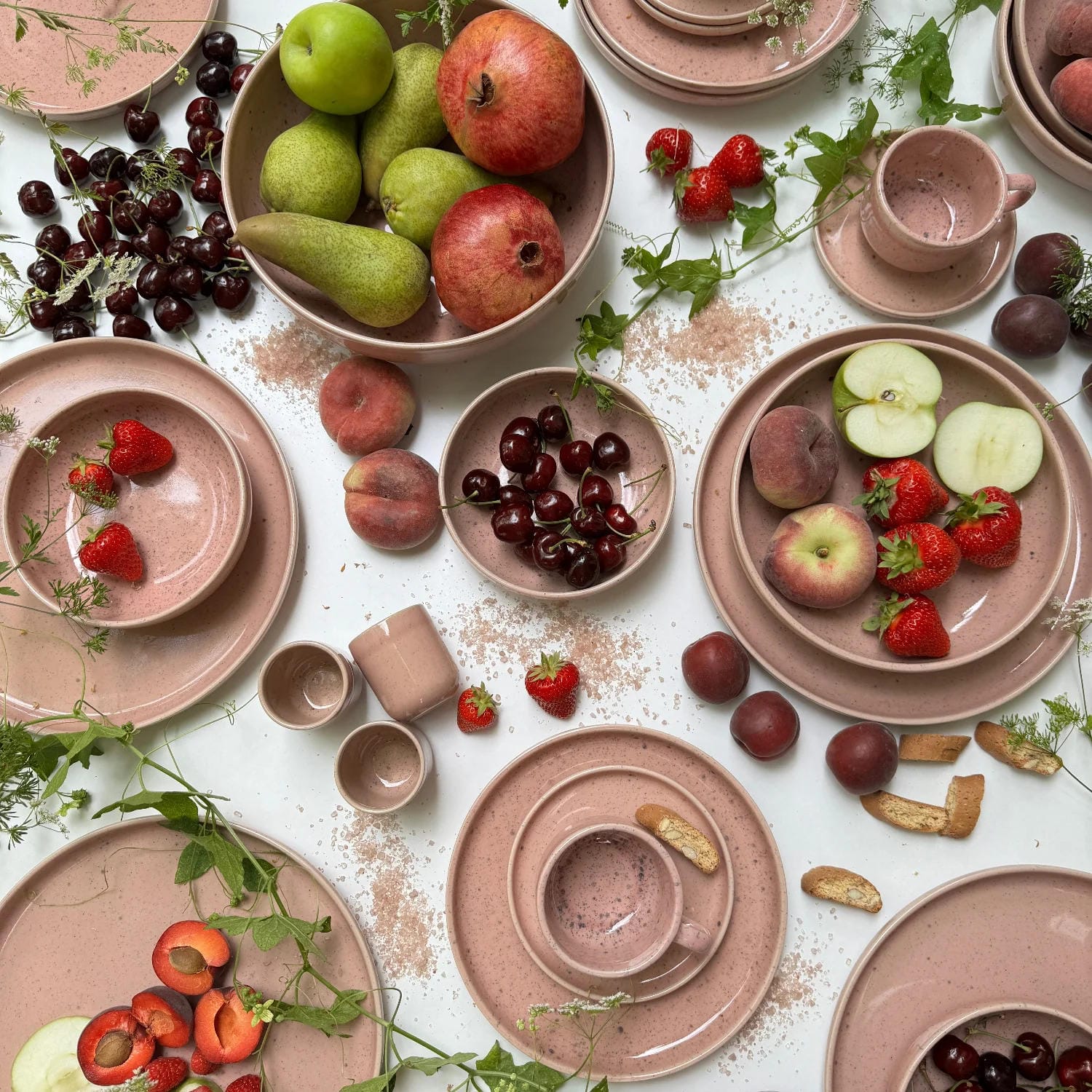 Bowl Dorle - rosa gesprenkelt