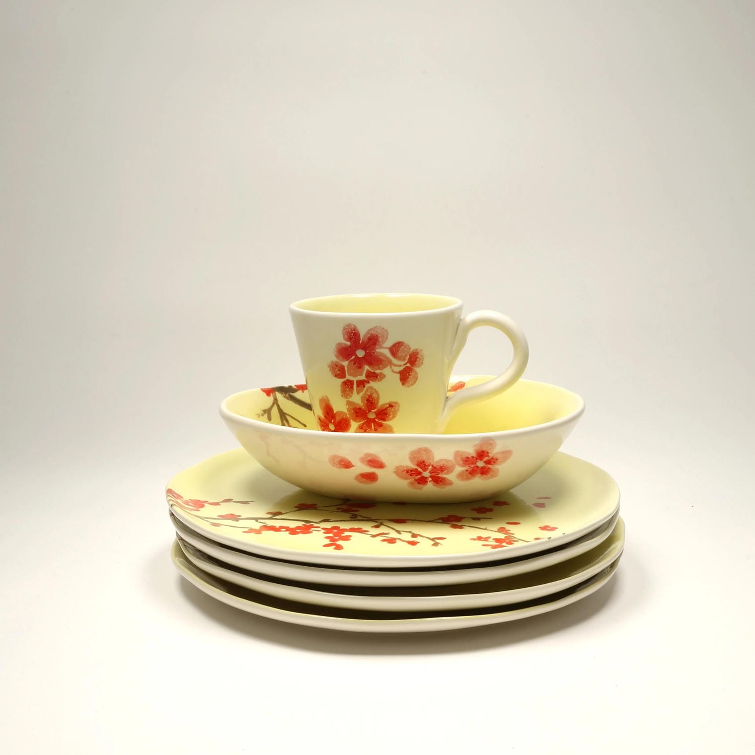 Teller Pfirsichblüte Zitronenfalter Ø 29 cm