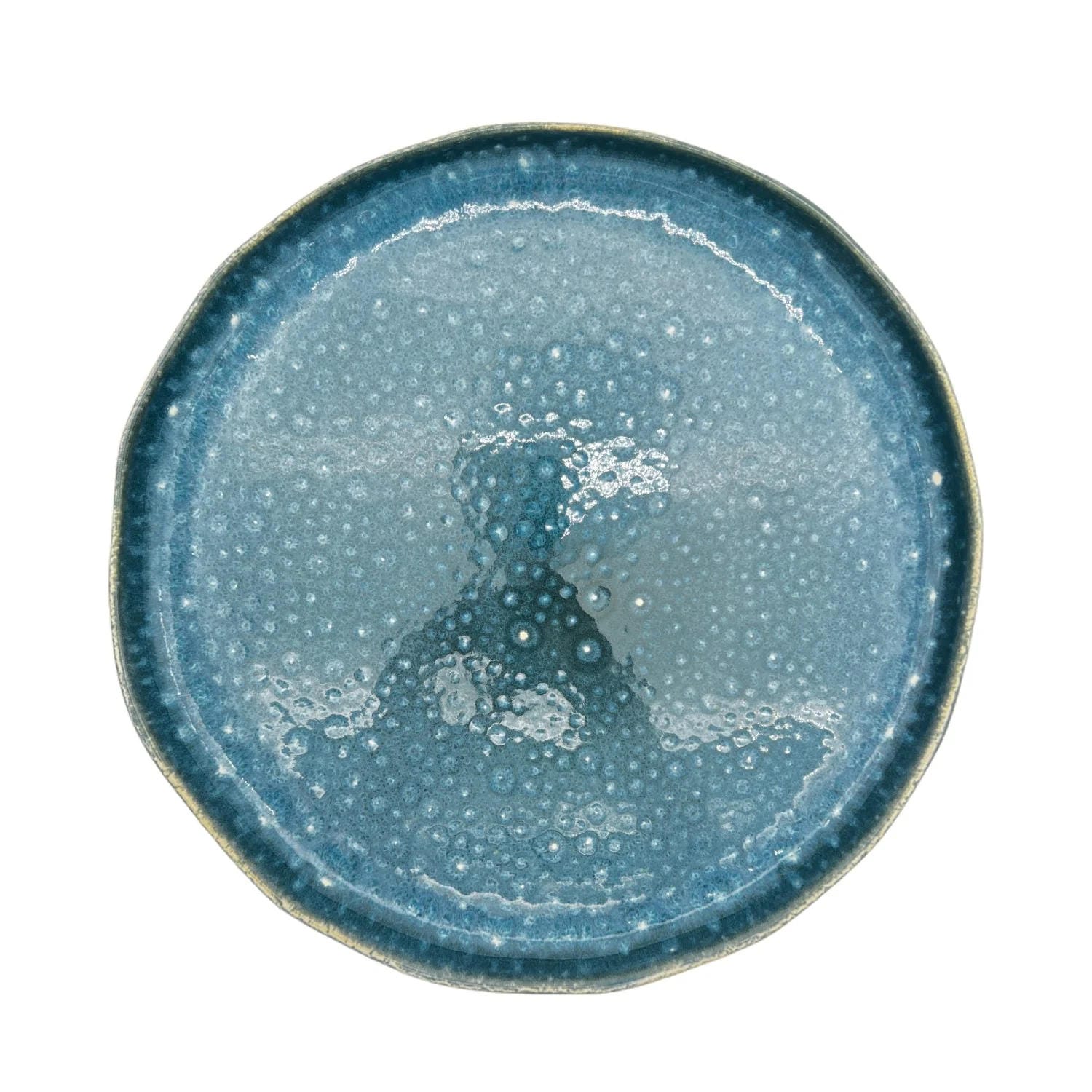 Steingut Teller Karl - Aqua - 28cm, handgemacht & feuerfest