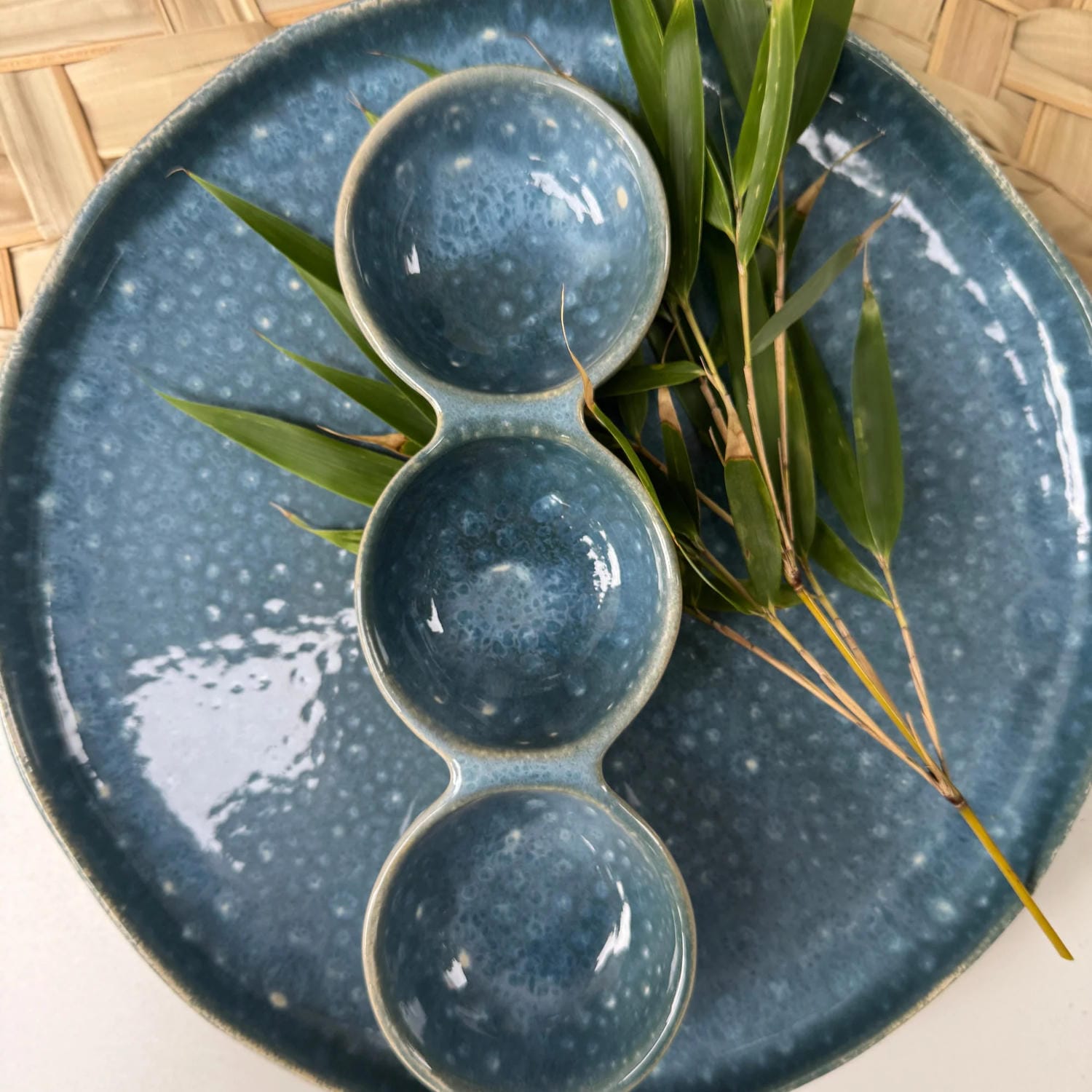 6-er Set Teller Karl - Aqua