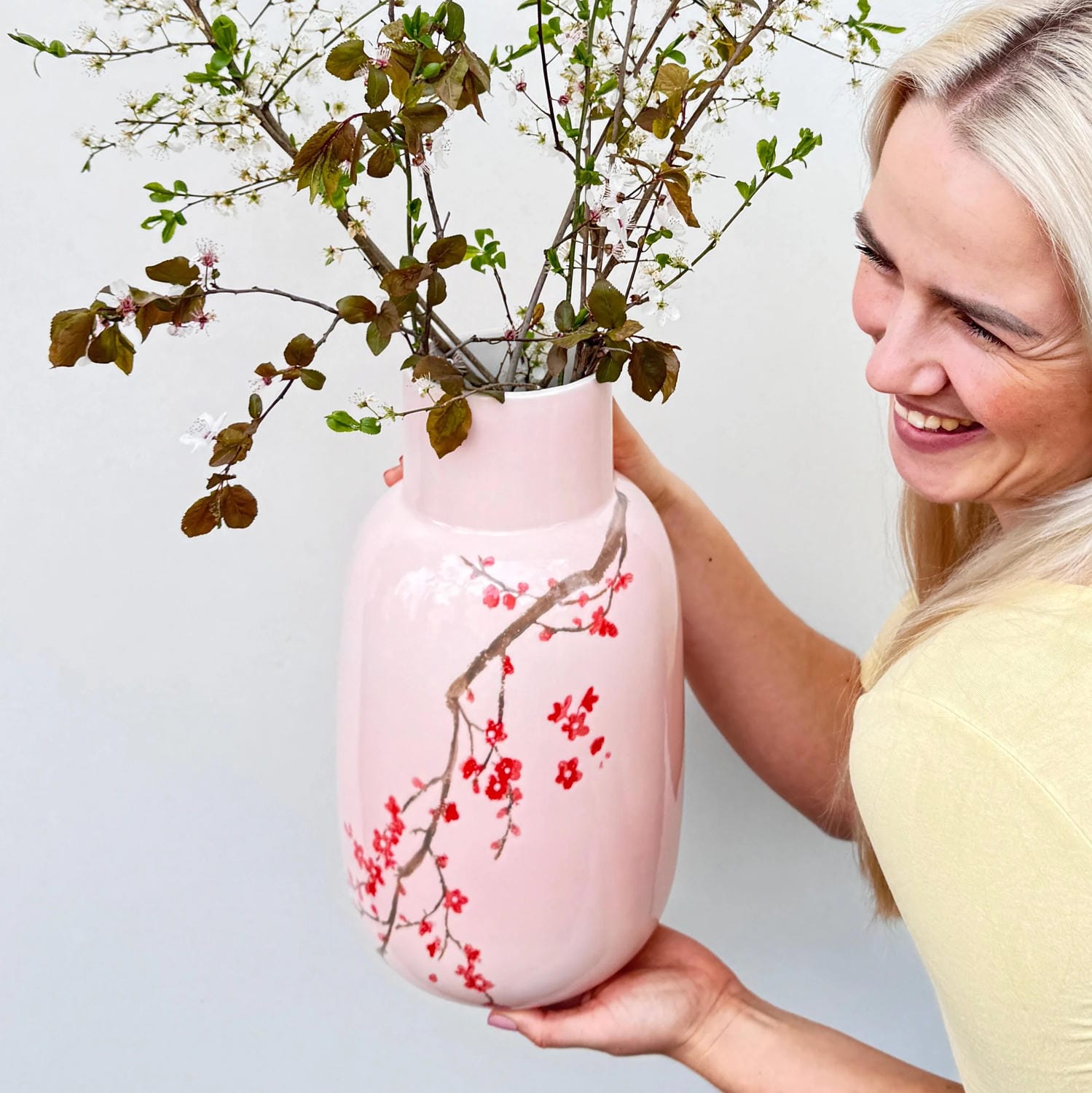 Vase Pfirsichblüte Rosarot